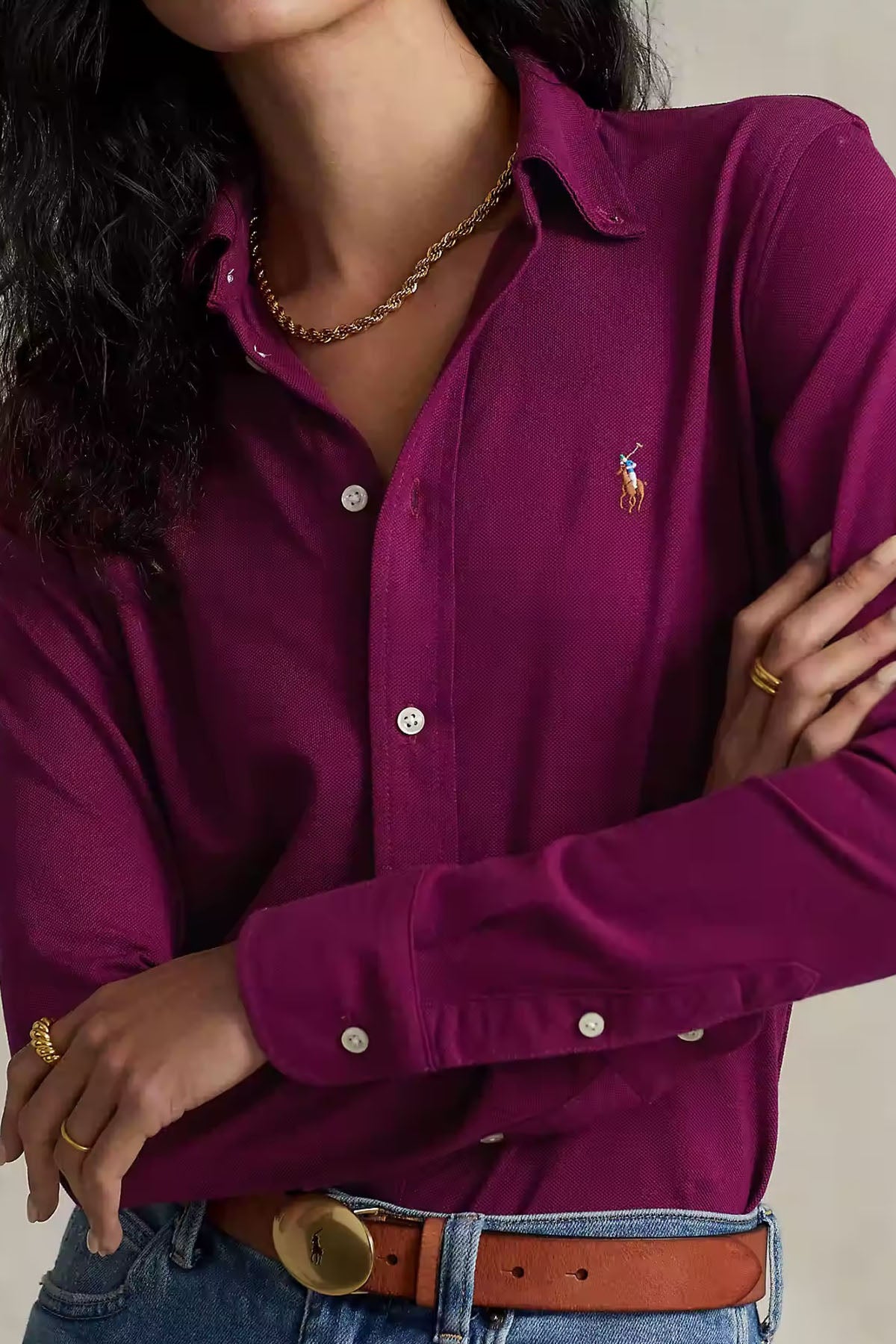 Polo Ralph Lauren Custom Fit Knit Oxford Gömlek-Libas Trendy Fashion Store