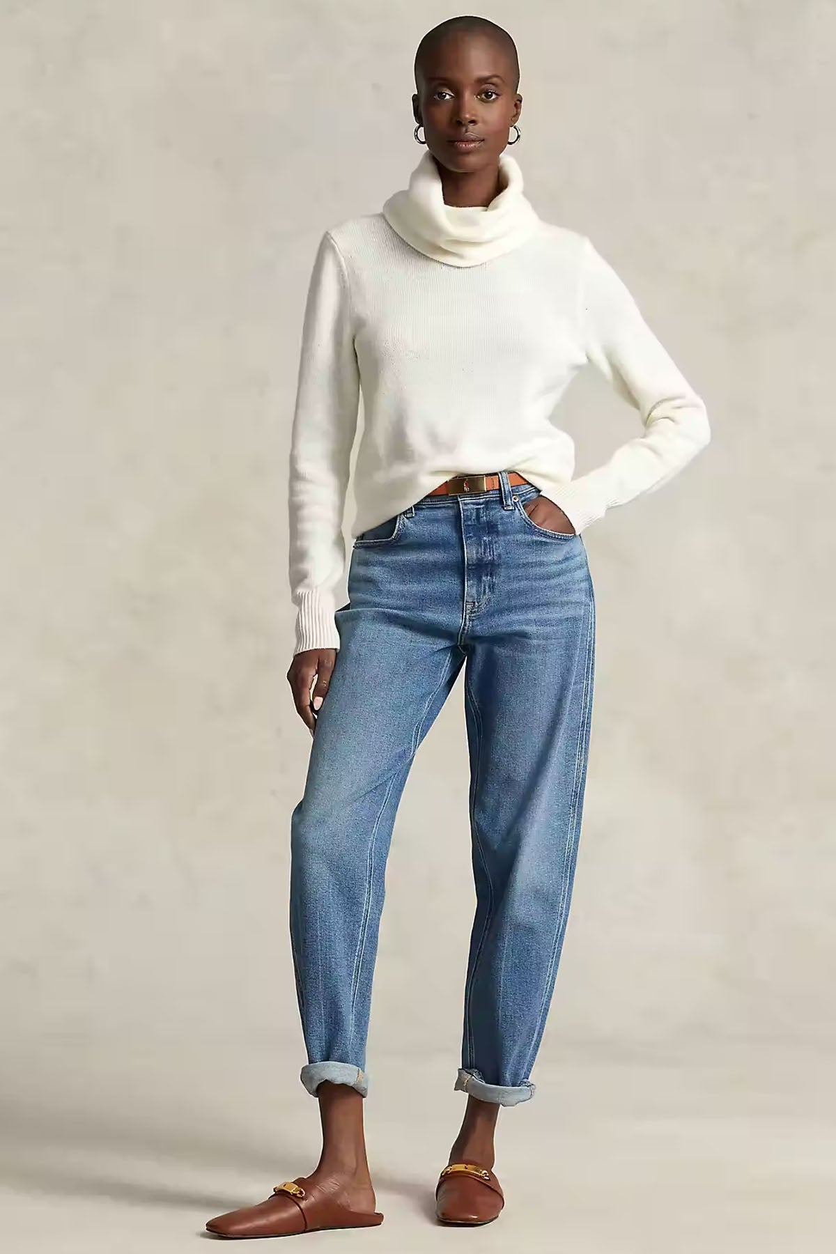 Polo Ralph Lauren Dökümlü Balıkçı Yaka Kaşmir Triko-Libas Trendy Fashion Store