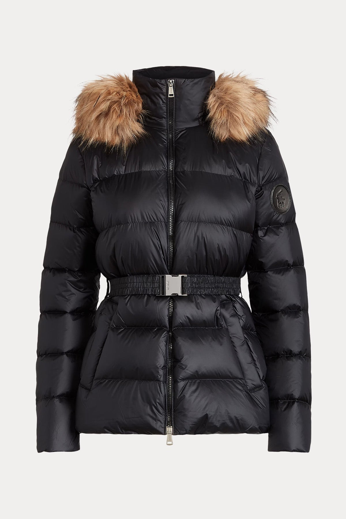 Polo Ralph Lauren Belden Kemerli Kürklü Kapüşonlu Puffer Mont-Libas Trendy Fashion Store