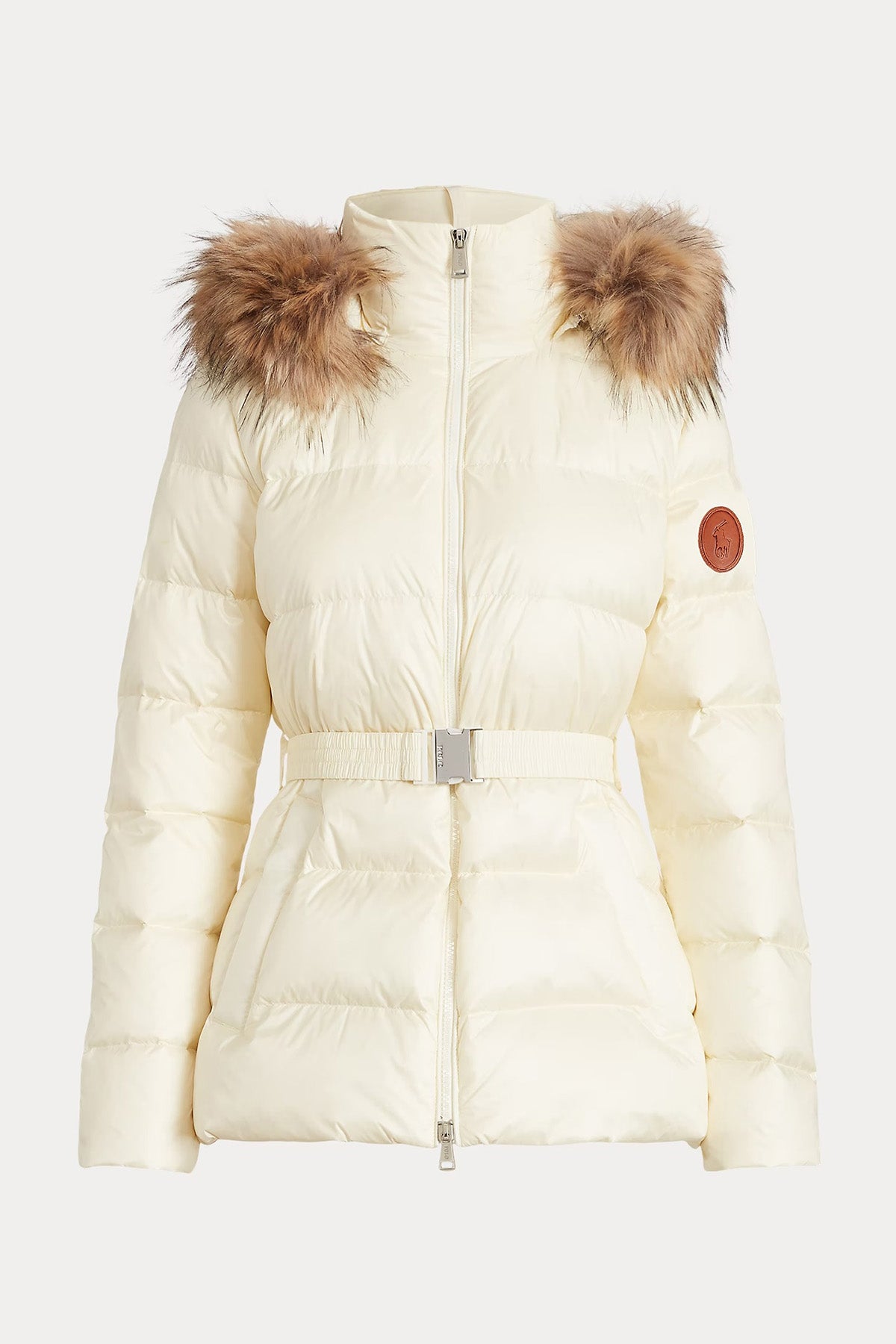 Polo Ralph Lauren Belden Kemerli Kürklü Kapüşonlu Puffer Mont-Libas Trendy Fashion Store