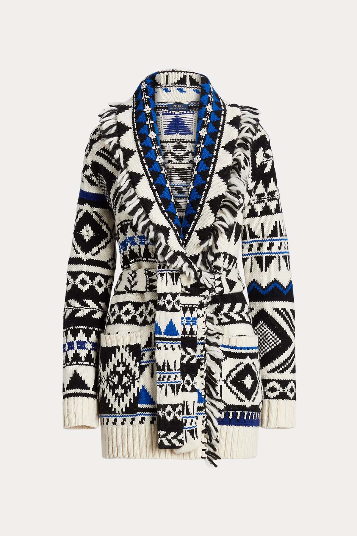 Polo Ralph Lauren Kuşaklı Kaşmirli Yün Triko Ceket-Libas Trendy Fashion Store