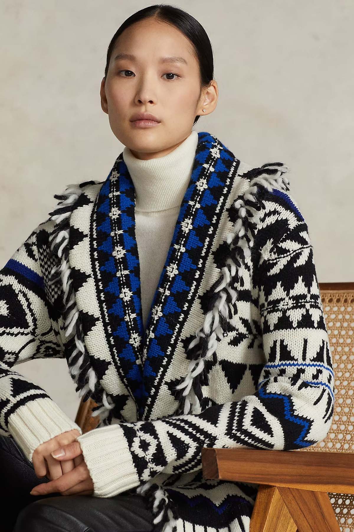 Polo Ralph Lauren Kuşaklı Kaşmirli Yün Triko Ceket-Libas Trendy Fashion Store