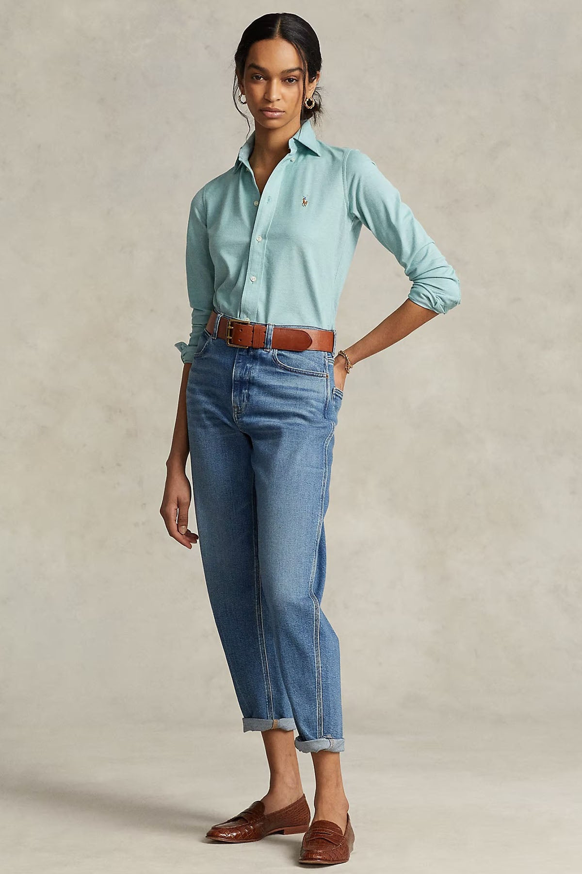 Polo Ralph Lauren Custom Fit Knit Oxford Gömlek-Libas Trendy Fashion Store