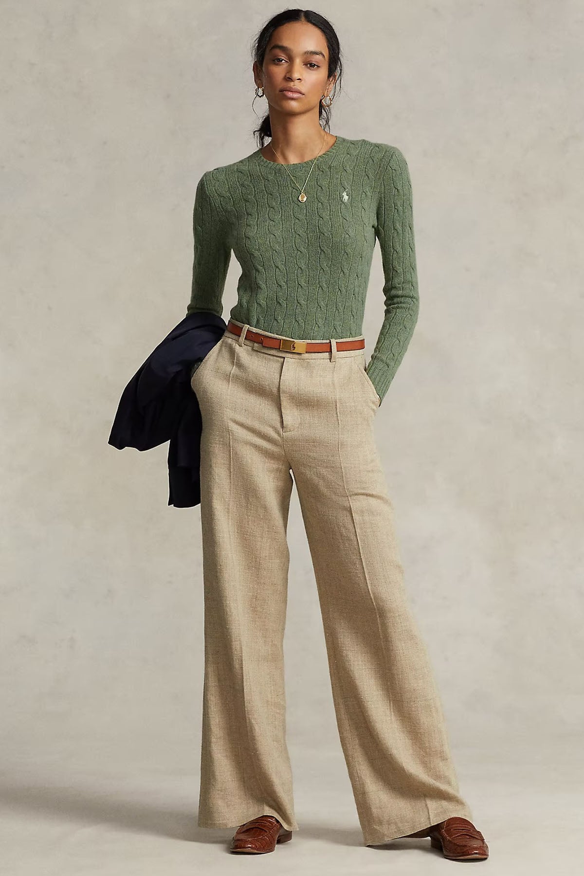 Polo Ralph Lauren Saç Örgü Kaşmirli Yün Triko-Libas Trendy Fashion Store