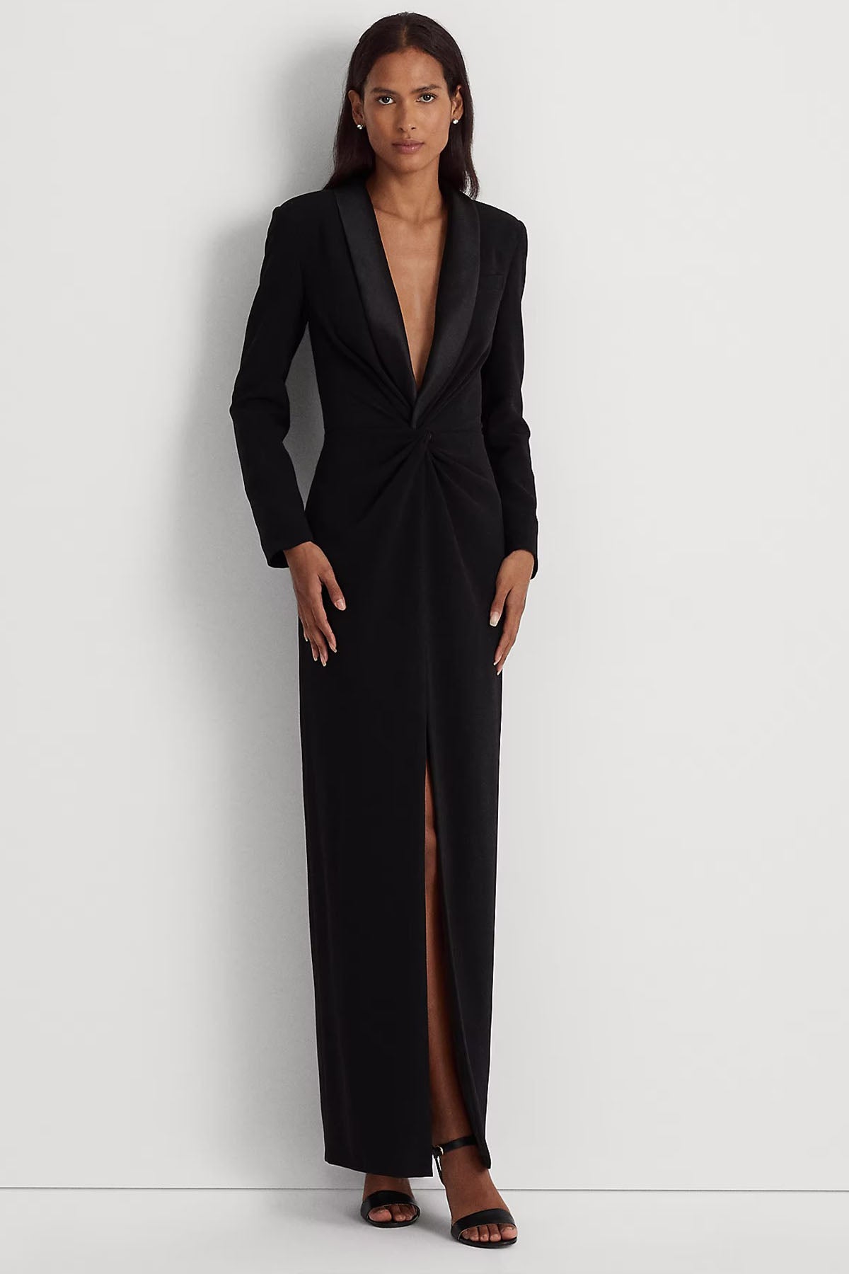Polo Ralph Lauren Derin V Yaka Maxi Abiye Elbise-Libas Trendy Fashion Store