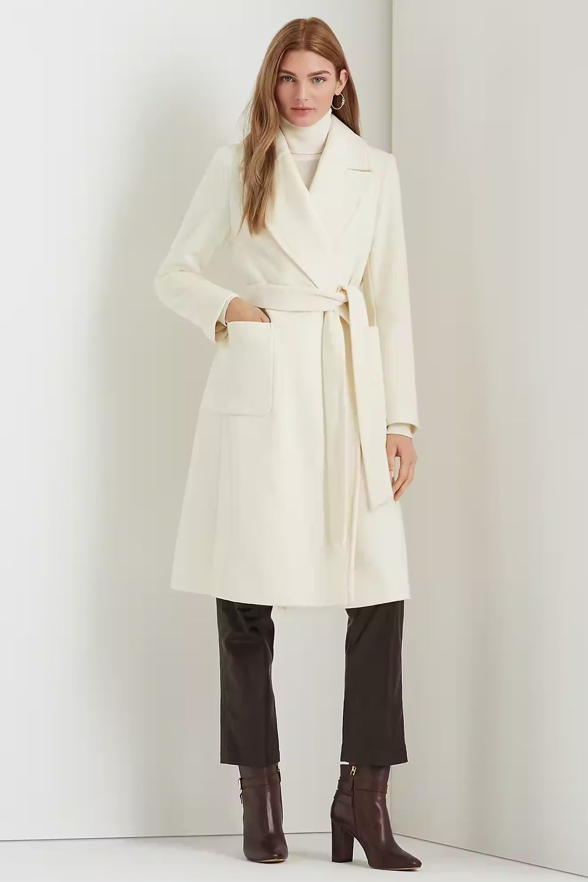 Polo Ralph Lauren Geniş Yaka Kuşaklı Yün Kaban-Libas Trendy Fashion Store