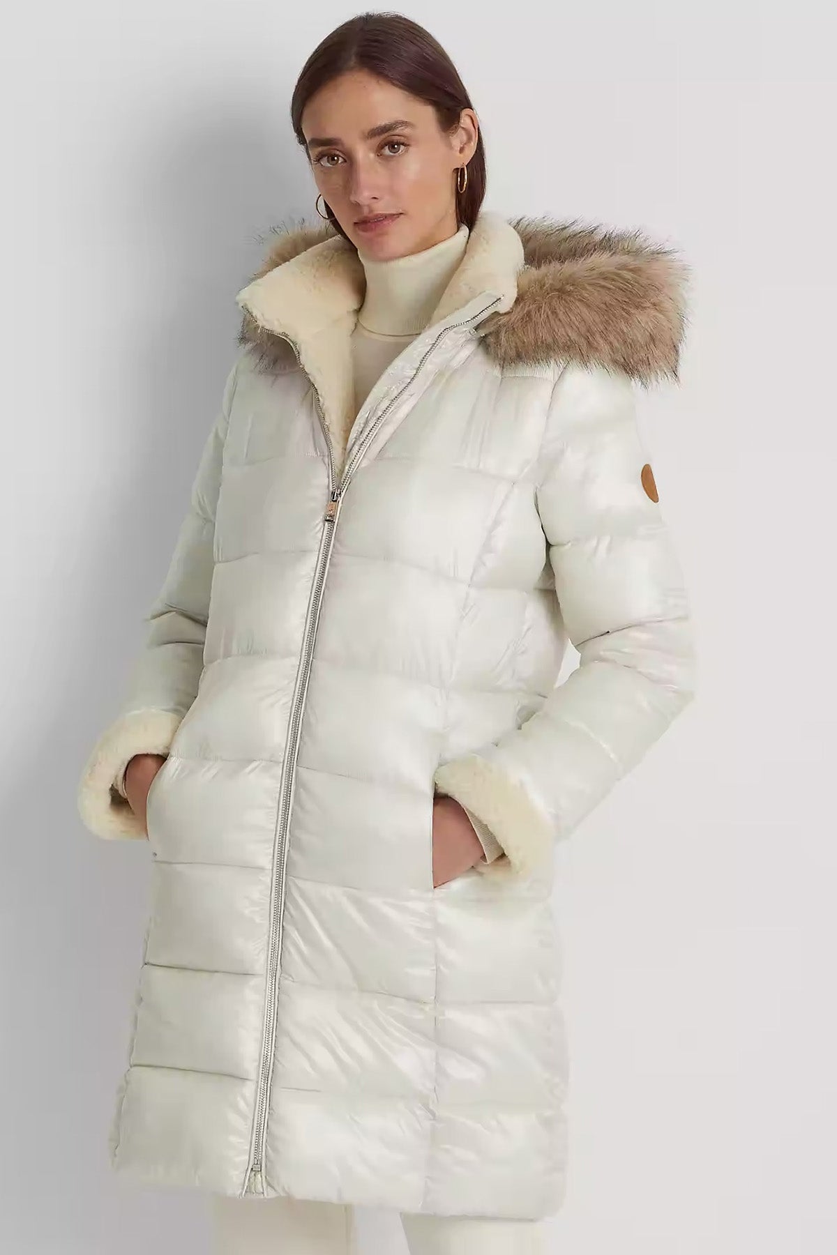 Polo Ralph Lauren Kürklü Kapüşonlu Puffer Mont-Libas Trendy Fashion Store