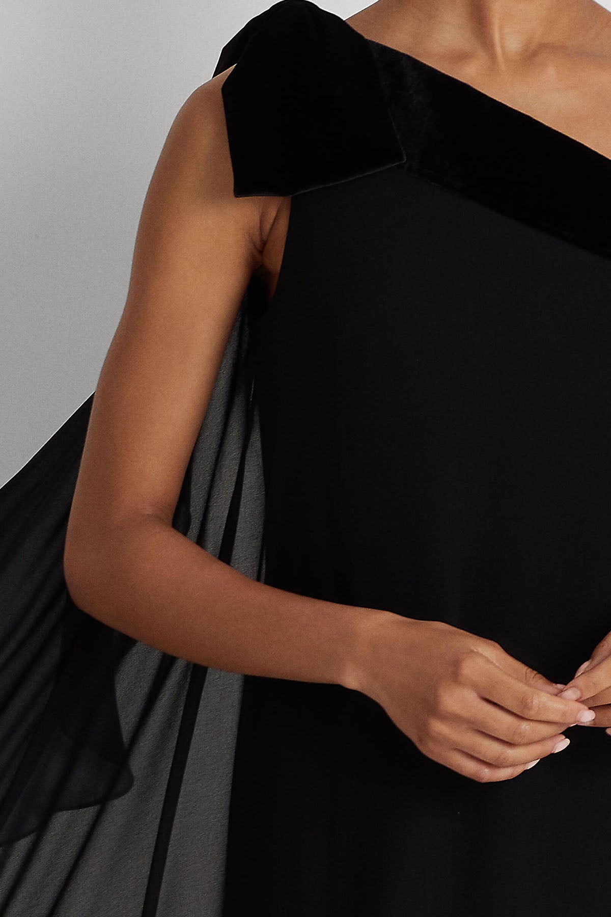 Polo Ralph Lauren Tül Detaylı Tek Omuz Dizüstü Abiye Elbise-Libas Trendy Fashion Store