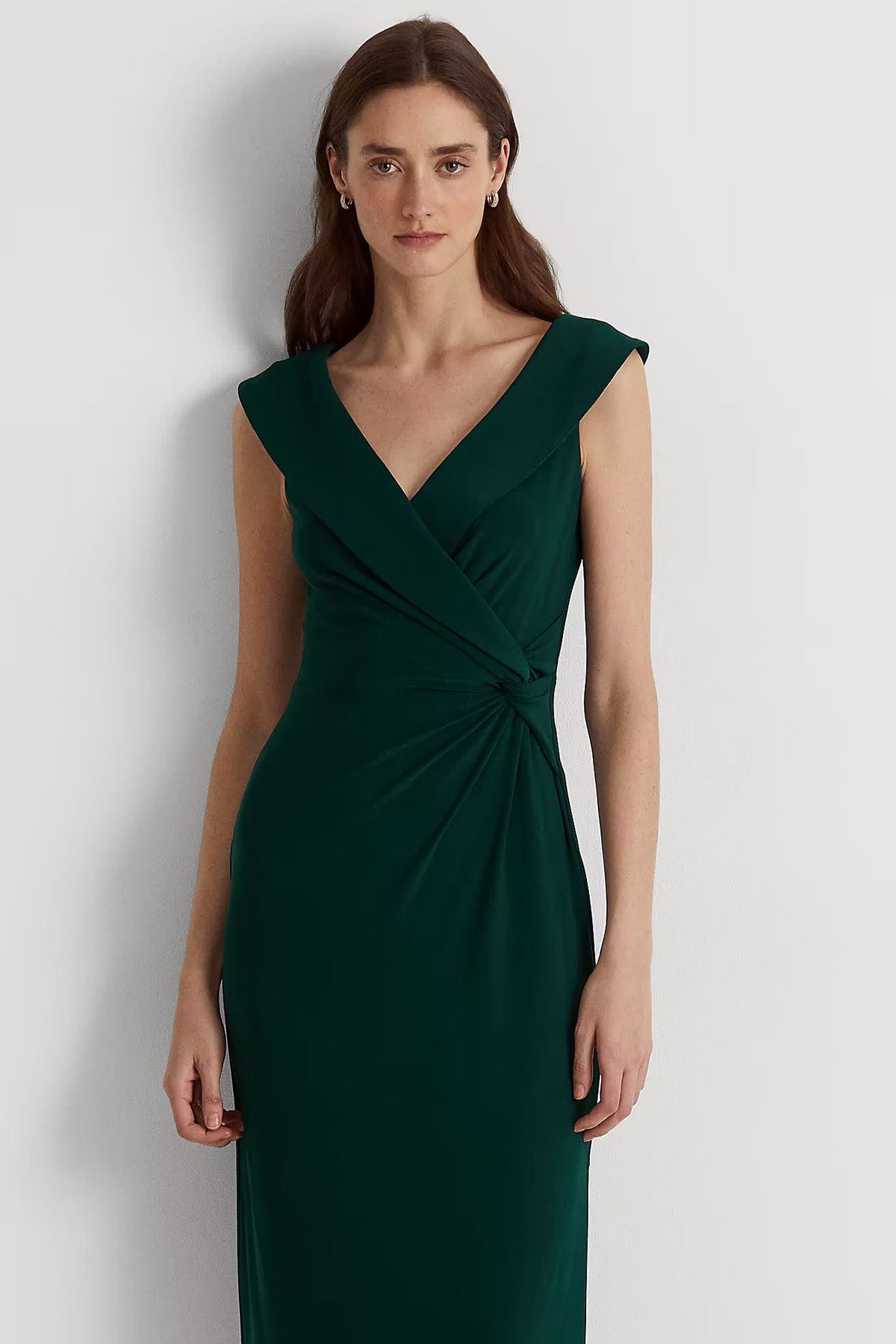 Polo Ralph Lauren V Yaka Maxi Abiye Elbise-Libas Trendy Fashion Store