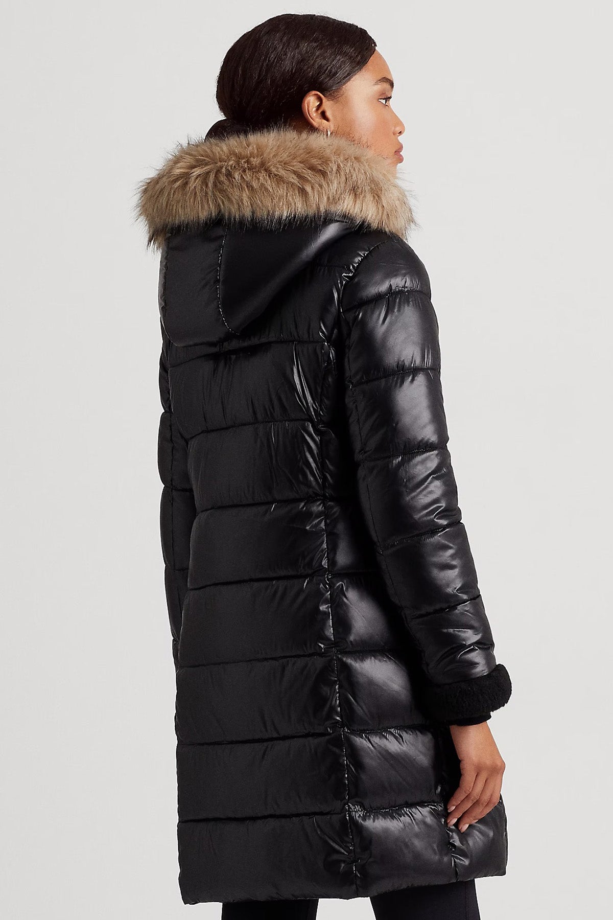 Polo Ralph Lauren Kürklü Kapüşonlu Puffer Mont-Libas Trendy Fashion Store