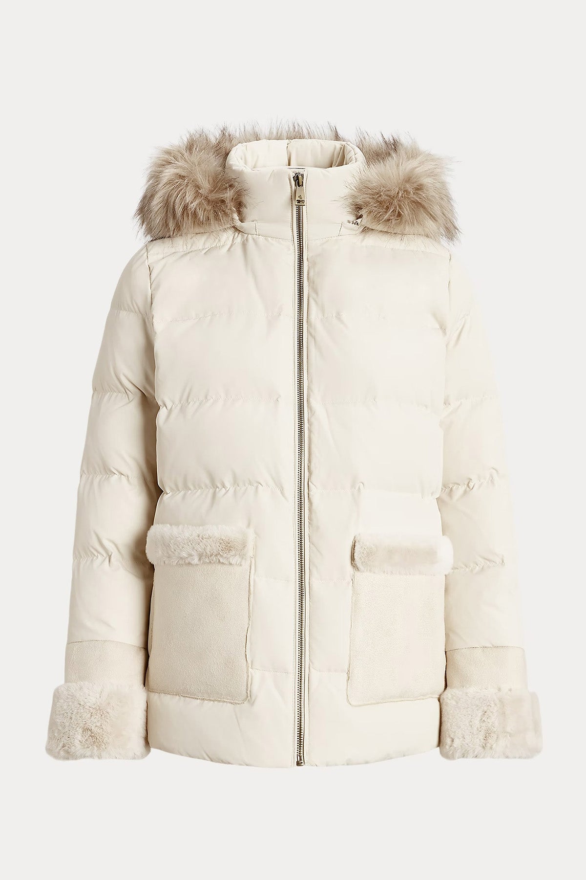 Polo Ralph Lauren Kürklü Kapüşonlu Puffer Mont-Libas Trendy Fashion Store