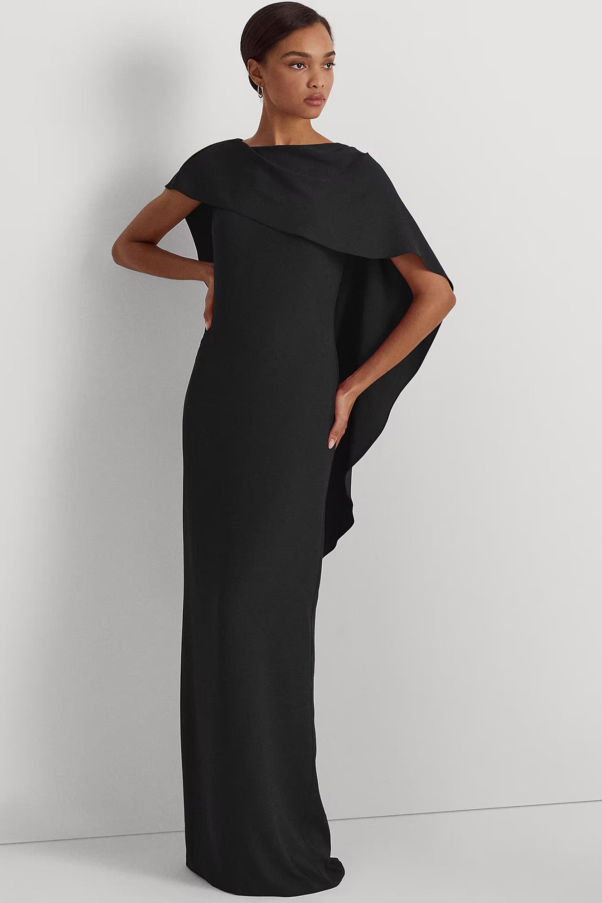 Polo Ralph Lauren Şal Pelerin Detaylı Maxi Abiye Elbise-Libas Trendy Fashion Store