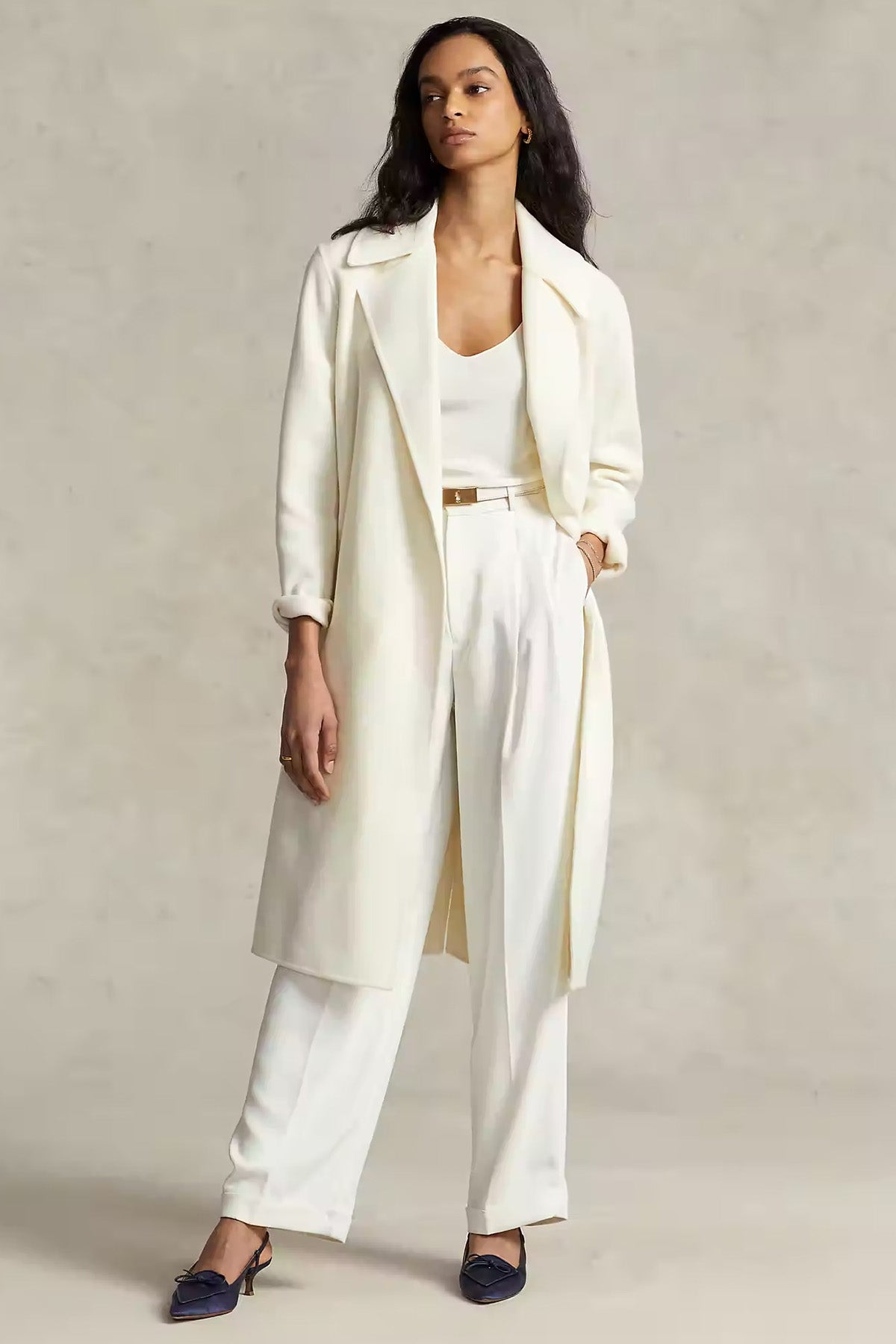 Polo Ralph Lauren Geniş Yaka Kemerli Yün Palto-Libas Trendy Fashion Store