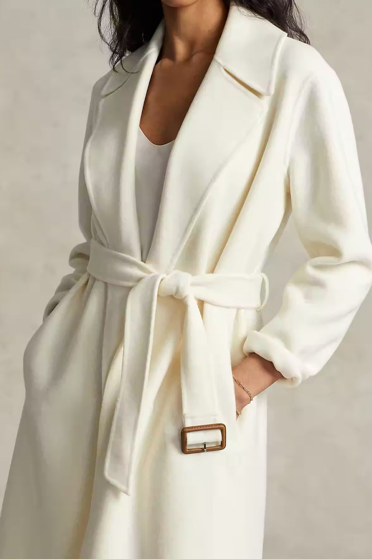 Polo Ralph Lauren Geniş Yaka Kemerli Yün Palto-Libas Trendy Fashion Store