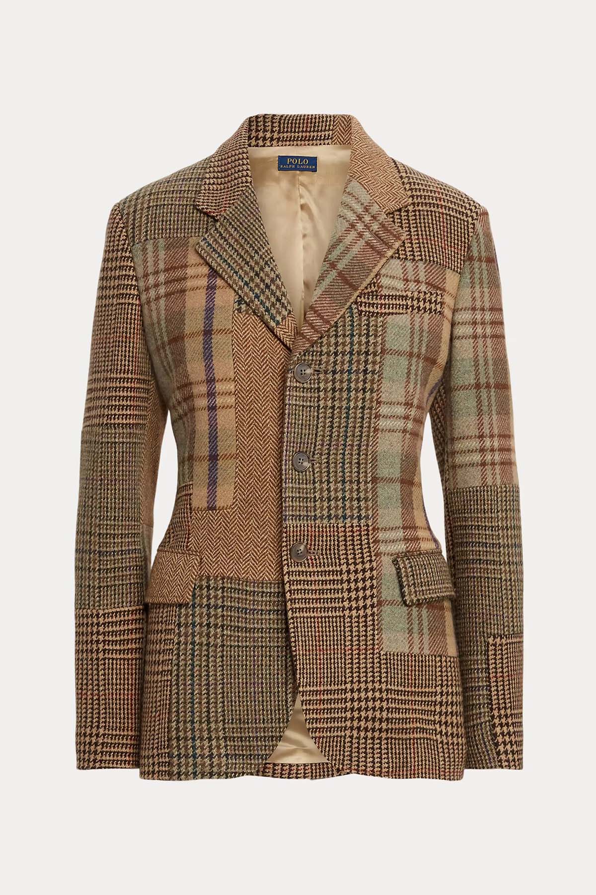 Polo Ralph Lauren Balıksırtı Ekose Desenli Yün Ceket-Libas Trendy Fashion Store