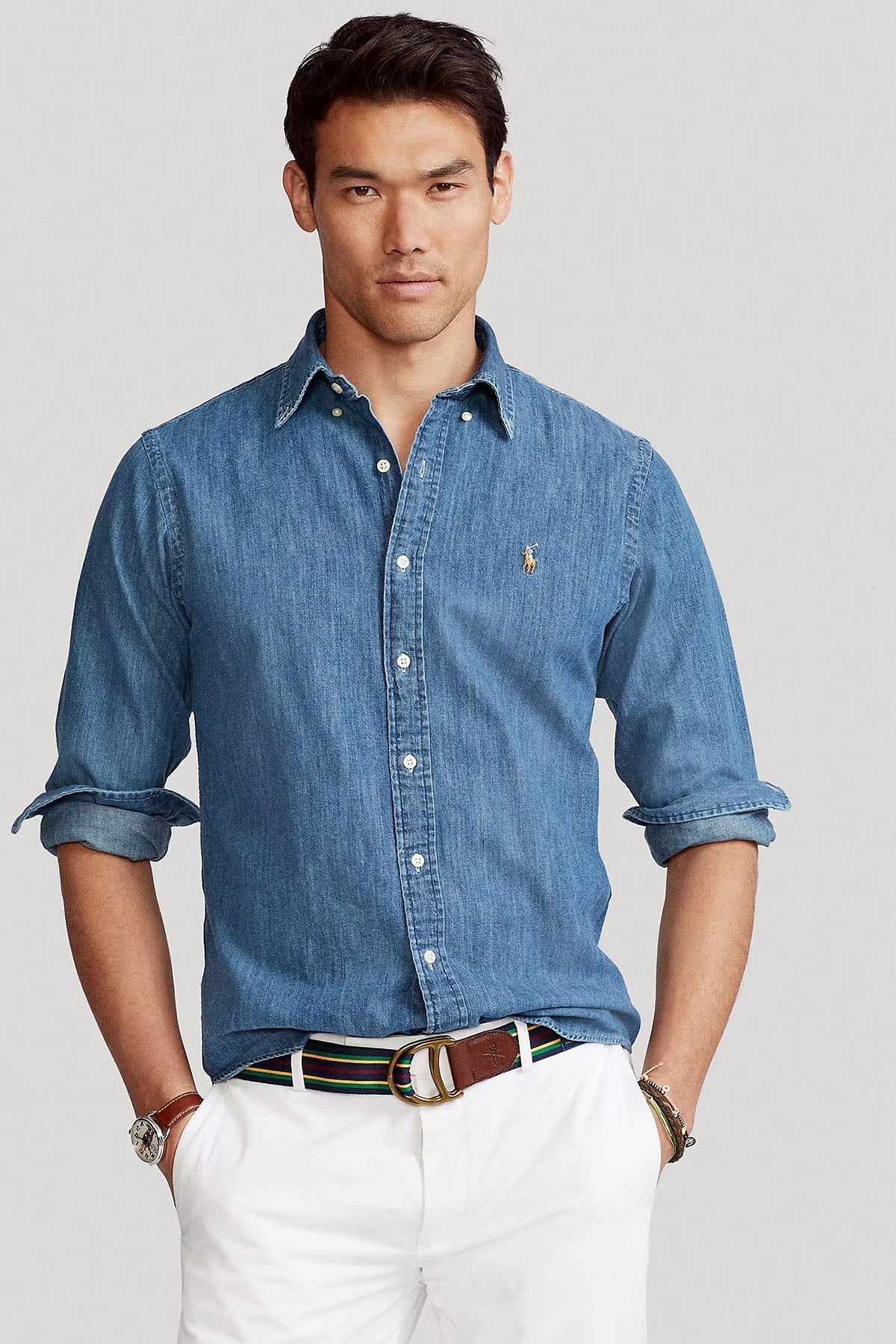 Polo Ralph Lauren Custom Fit Denim Gömlek-Libas Trendy Fashion Store