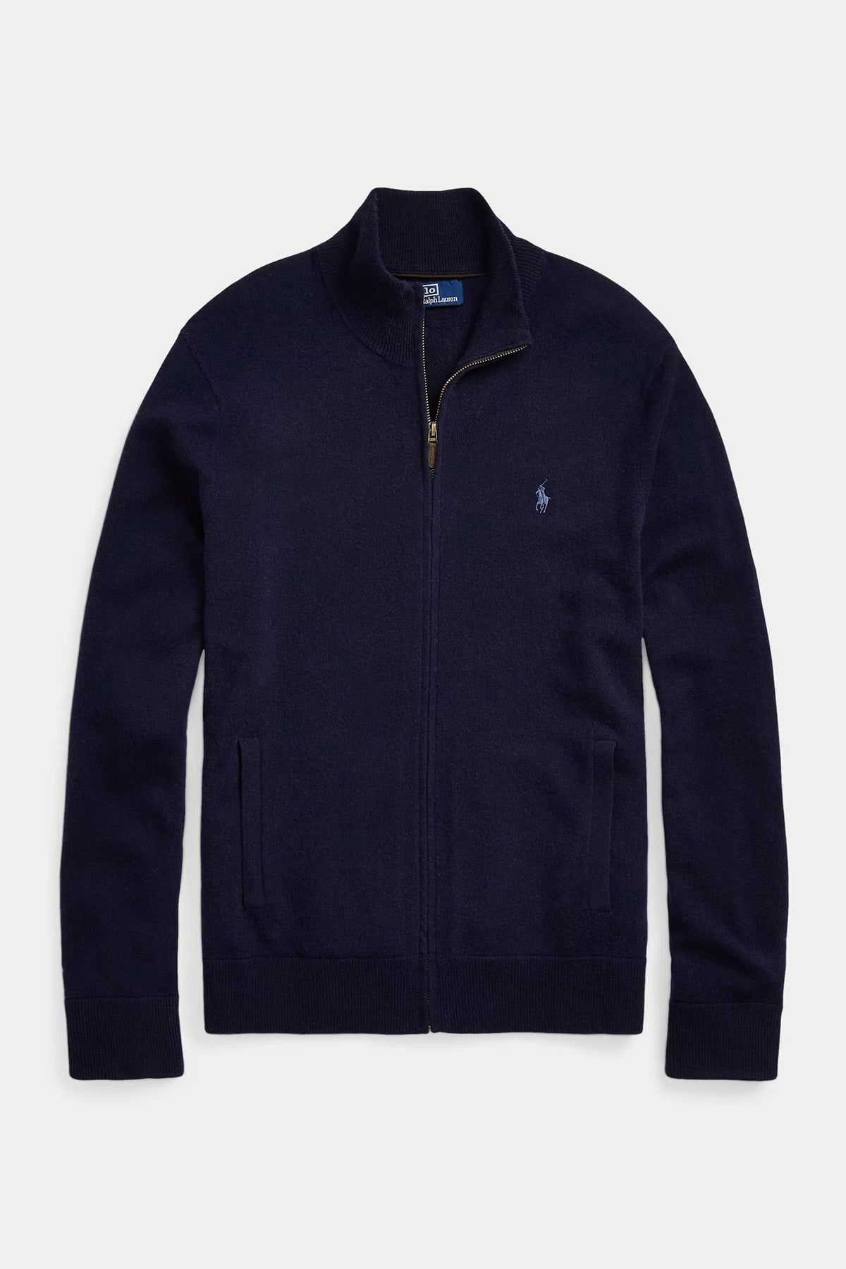 Polo Ralph Lauren Dik Yaka Fermuarlı Yün Triko Ceket-Libas Trendy Fashion Store