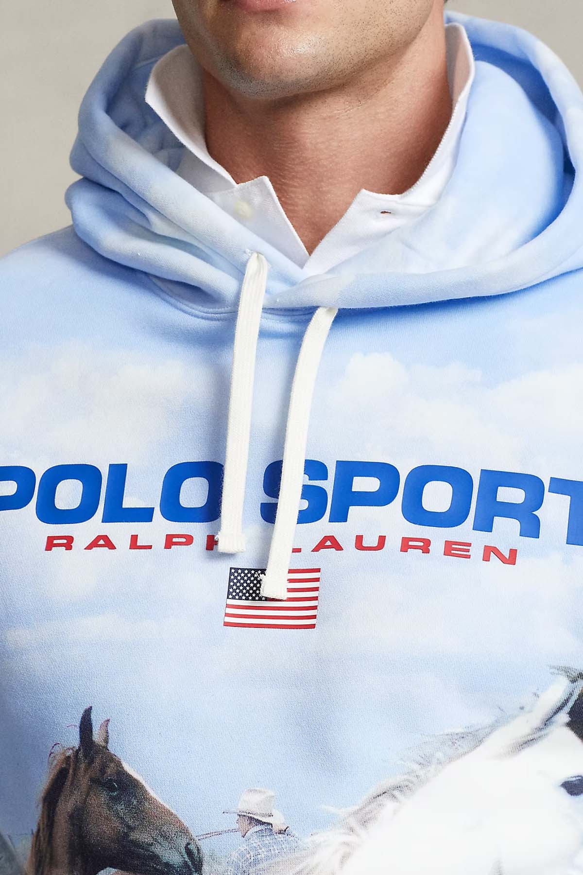 Polo Ralph Lauren Polo Sport Horses Baskılı Kapüşonlu Sweatshirt-Libas Trendy Fashion Store