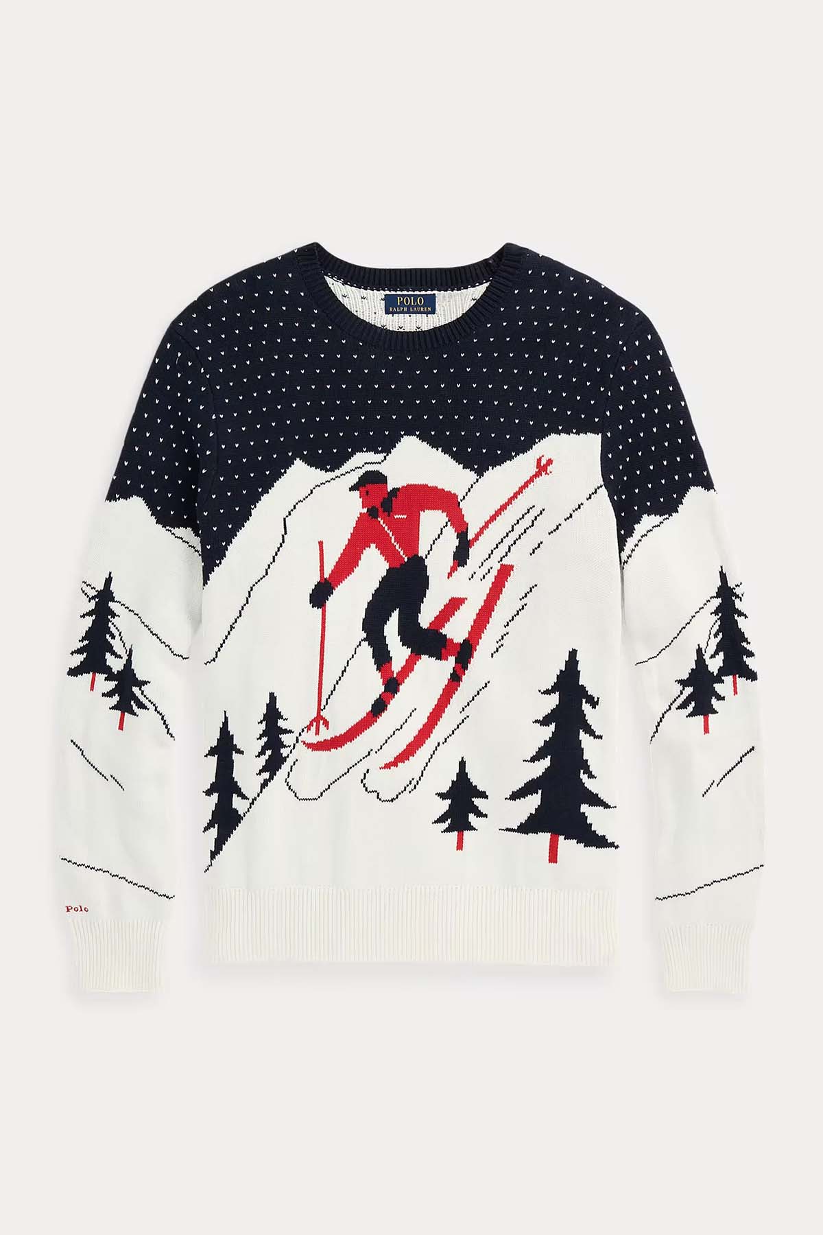 Polo Ralph Lauren Kayak Temalı Örgü Triko-Libas Trendy Fashion Store