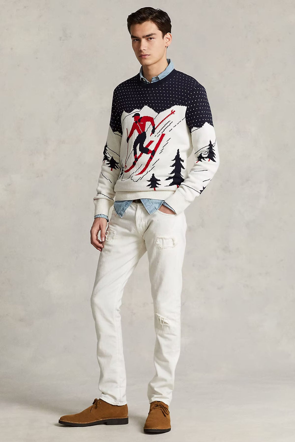 Polo Ralph Lauren Kayak Temalı Örgü Triko-Libas Trendy Fashion Store