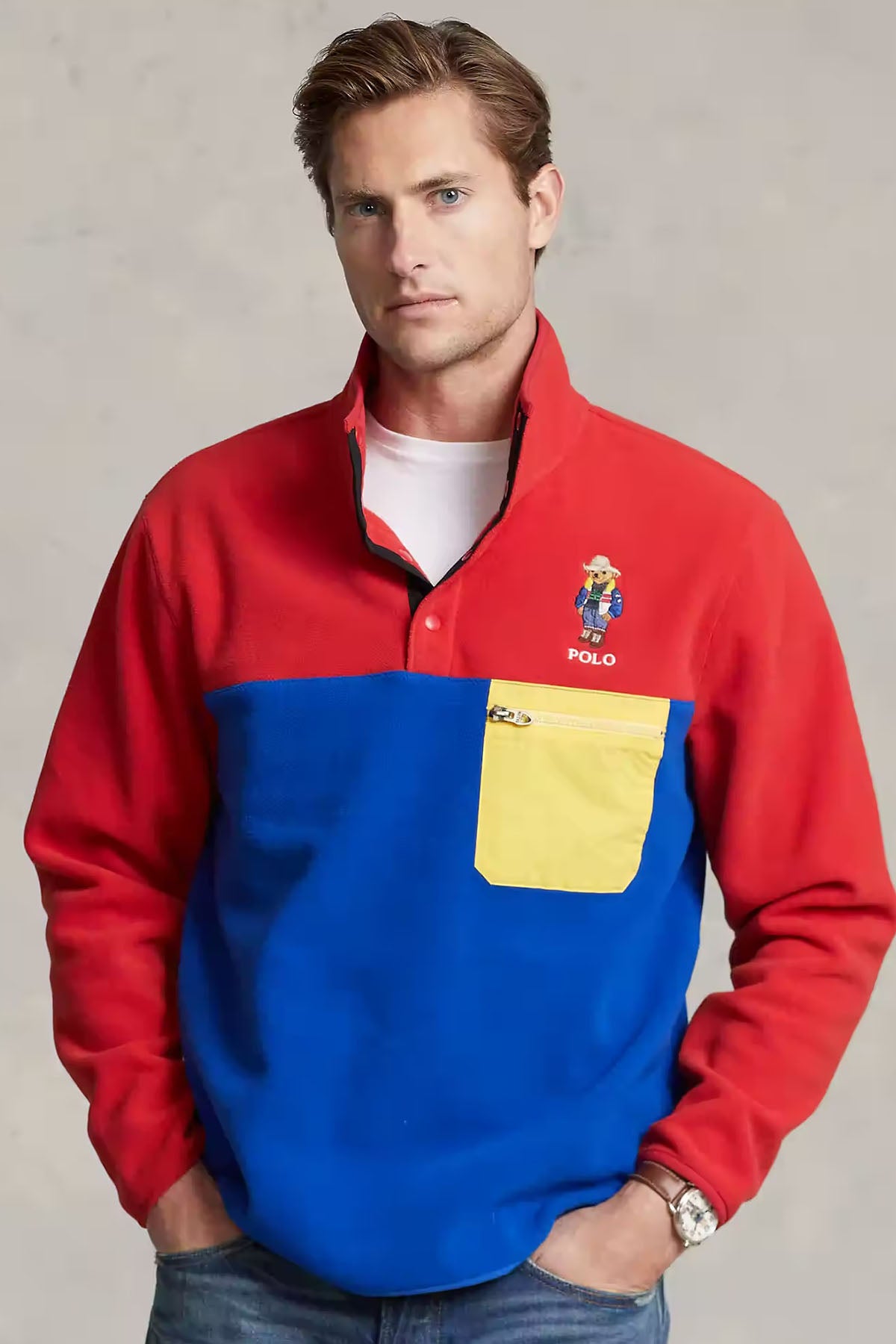 Polo Ralph Lauren Polo Bear Dik Yaka Yarım Fermuarlı Polar Sweatshirt-Libas Trendy Fashion Store
