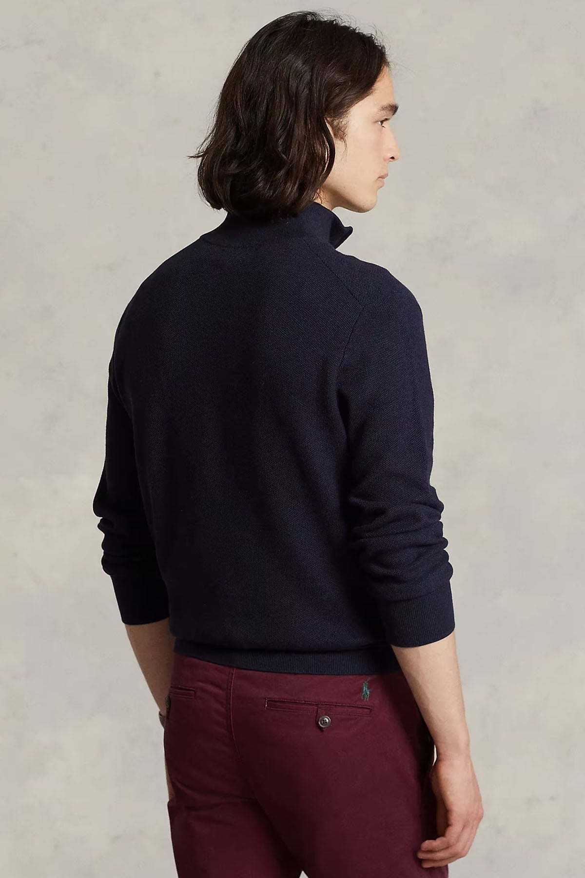 Polo Ralph Lauren Dik Yaka Yarım Fermuarlı Triko-Libas Trendy Fashion Store