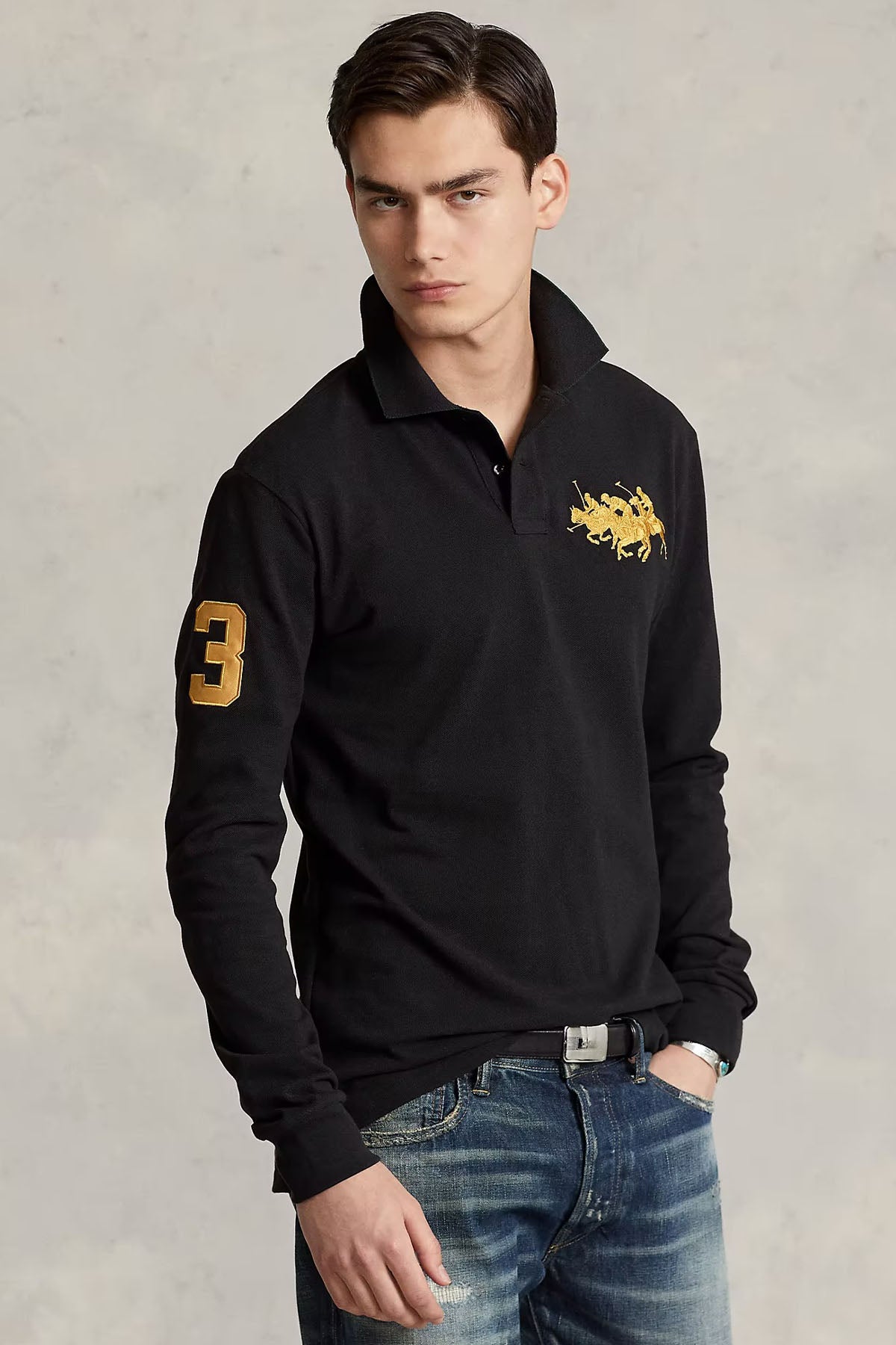 Polo Ralph Lauren Custom Slim Fit Triple Pony Polo Yaka T-Shirt-Libas Trendy Fashion Store