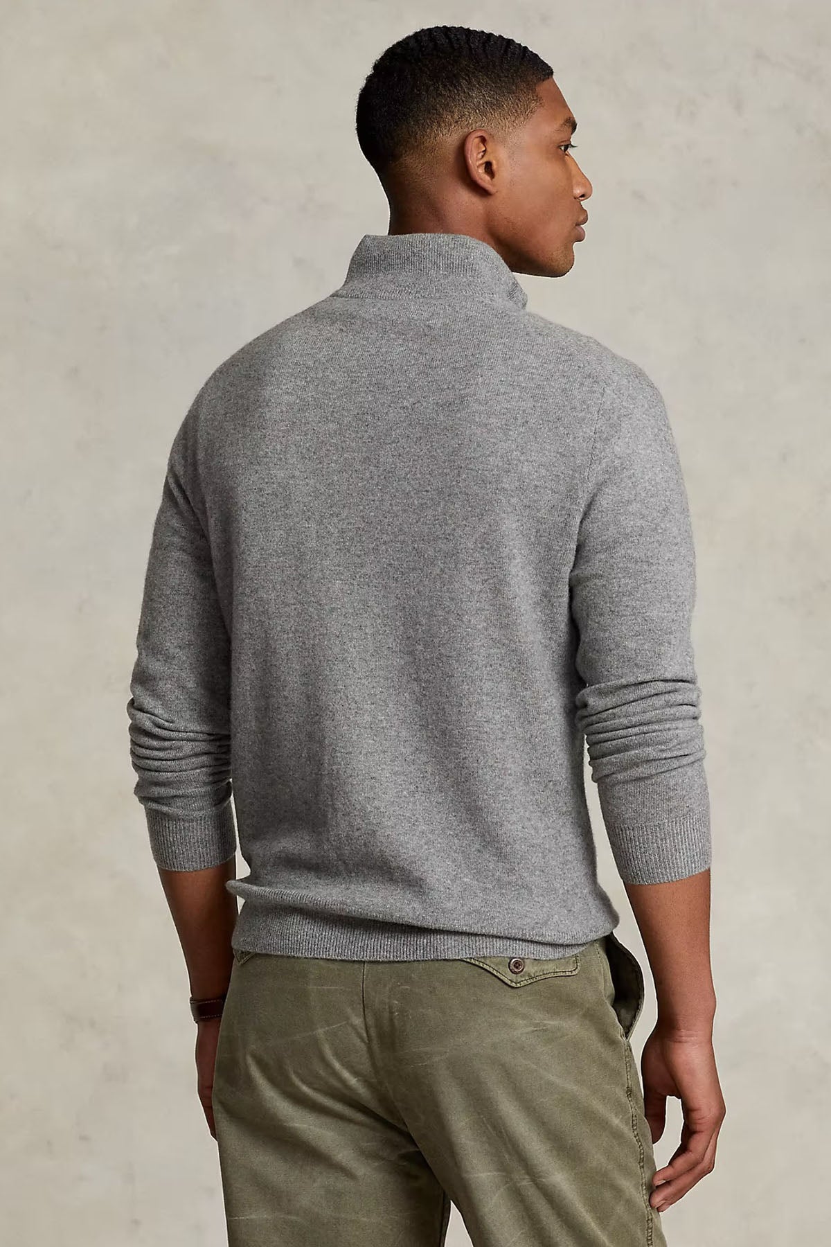 Polo Ralph Lauren Dik Yaka Yarım Fermuarlı Örgü Yün Triko-Libas Trendy Fashion Store