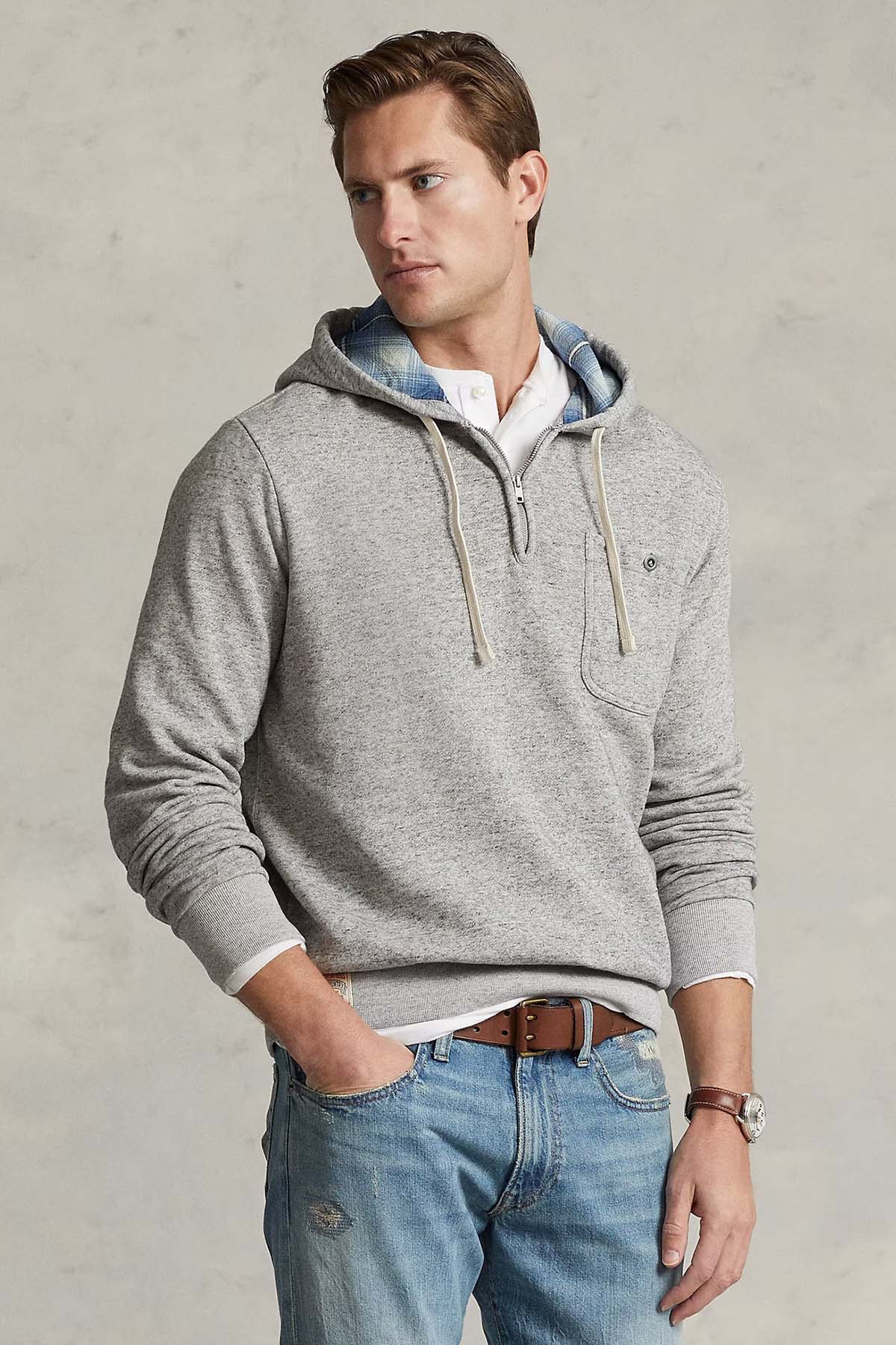 Polo Ralph Lauren Yarım Fermuarlı Kapüşonlu Sweatshirt-Libas Trendy Fashion Store