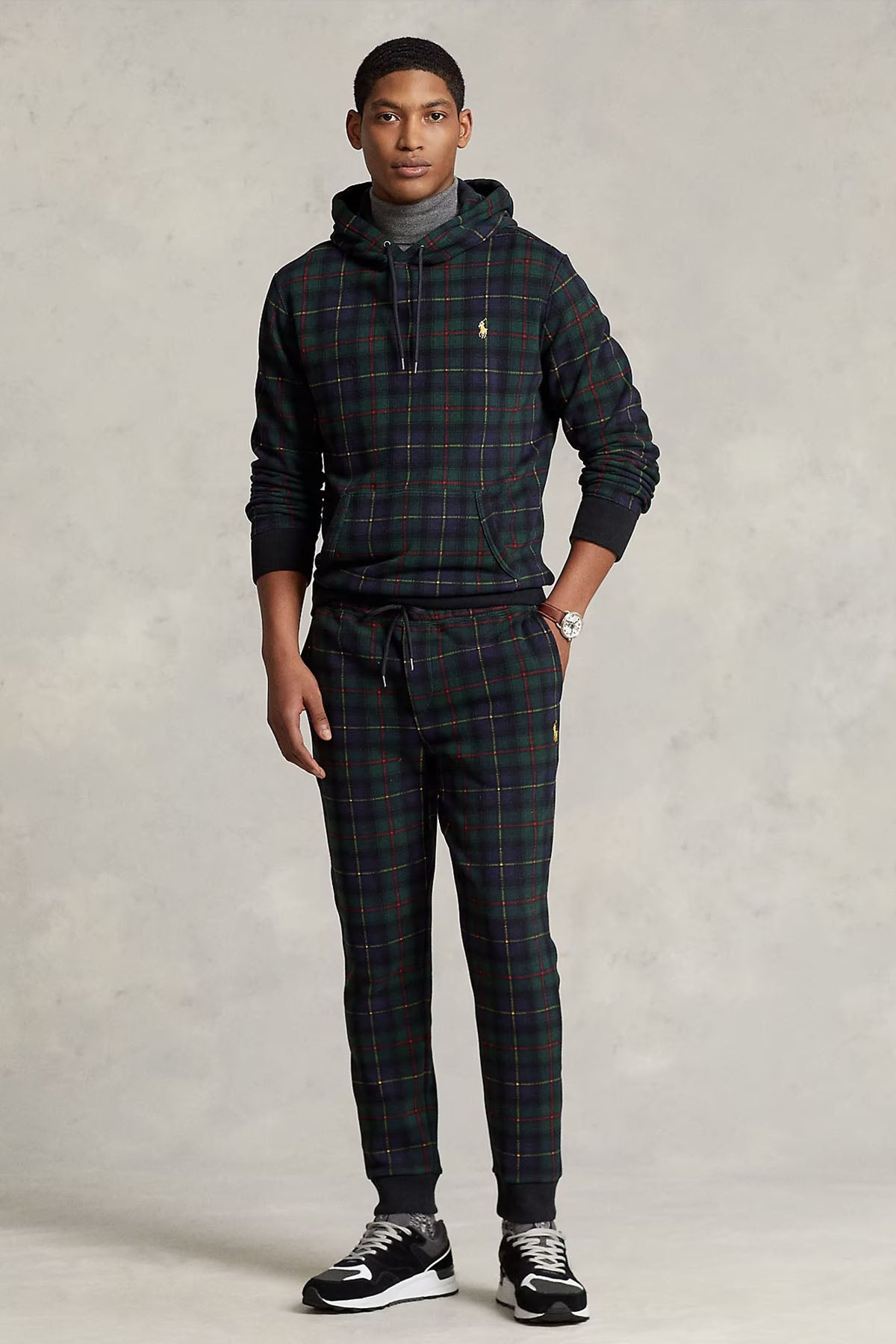 Polo Ralph Lauren Ekose Desenli Kapüşonlu Sweatshirt-Libas Trendy Fashion Store