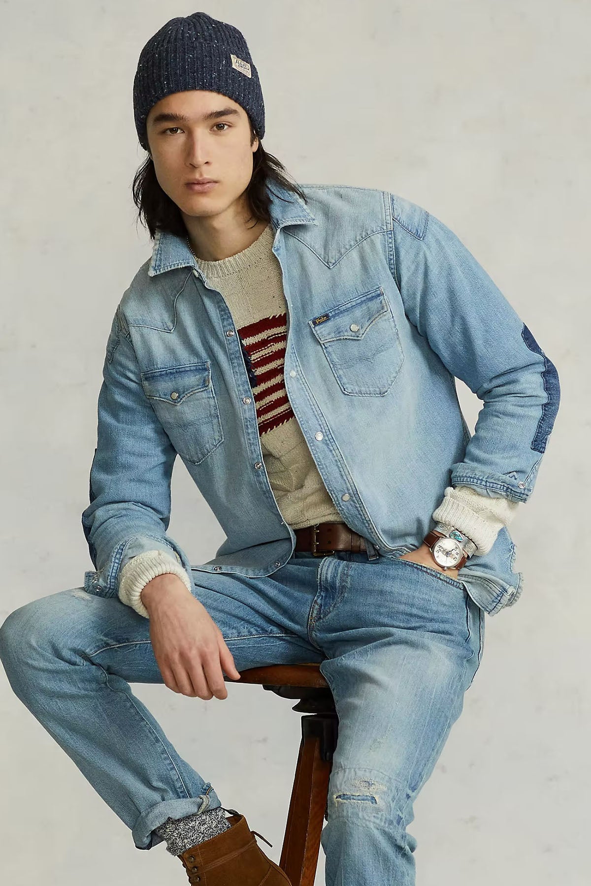 Polo Ralph Lauren Yıkamalı Denim Gömlek-Libas Trendy Fashion Store