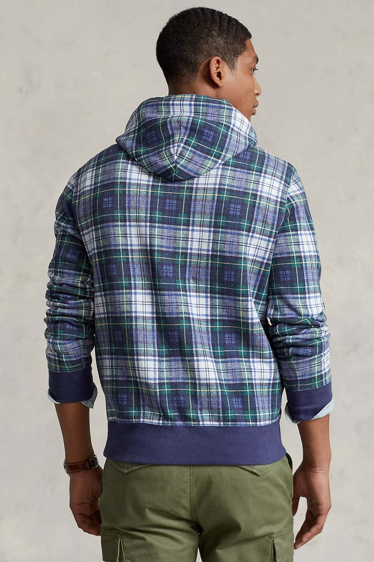 Polo Ralph Lauren Ekose Desenli Triple Pony Kapüşonlu Sweatshirt-Libas Trendy Fashion Store