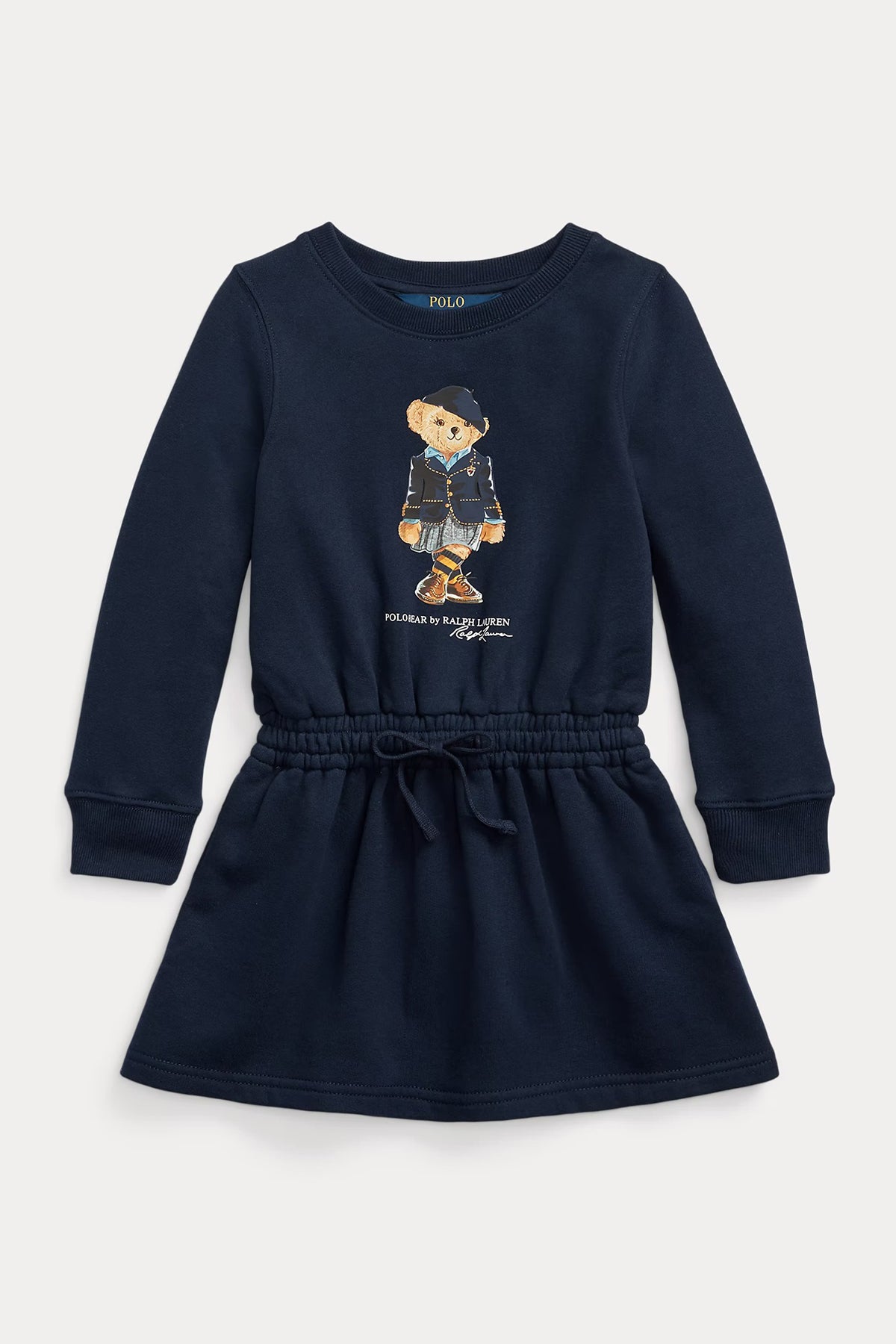 Polo Ralph Lauren Kids 3-4 Yaş Kız Çocuk Polo Bear Sweatshirt Elbise-Libas Trendy Fashion Store