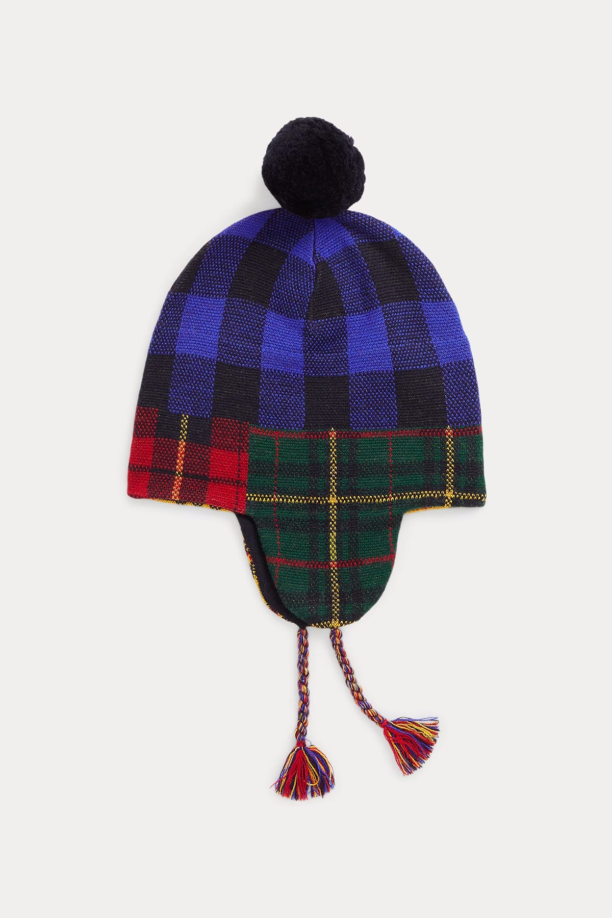 Polo Ralph Lauren Kids 4-6 Yaş Unisex Çocuk Ekose Desenli Yün Bere-Libas Trendy Fashion Store