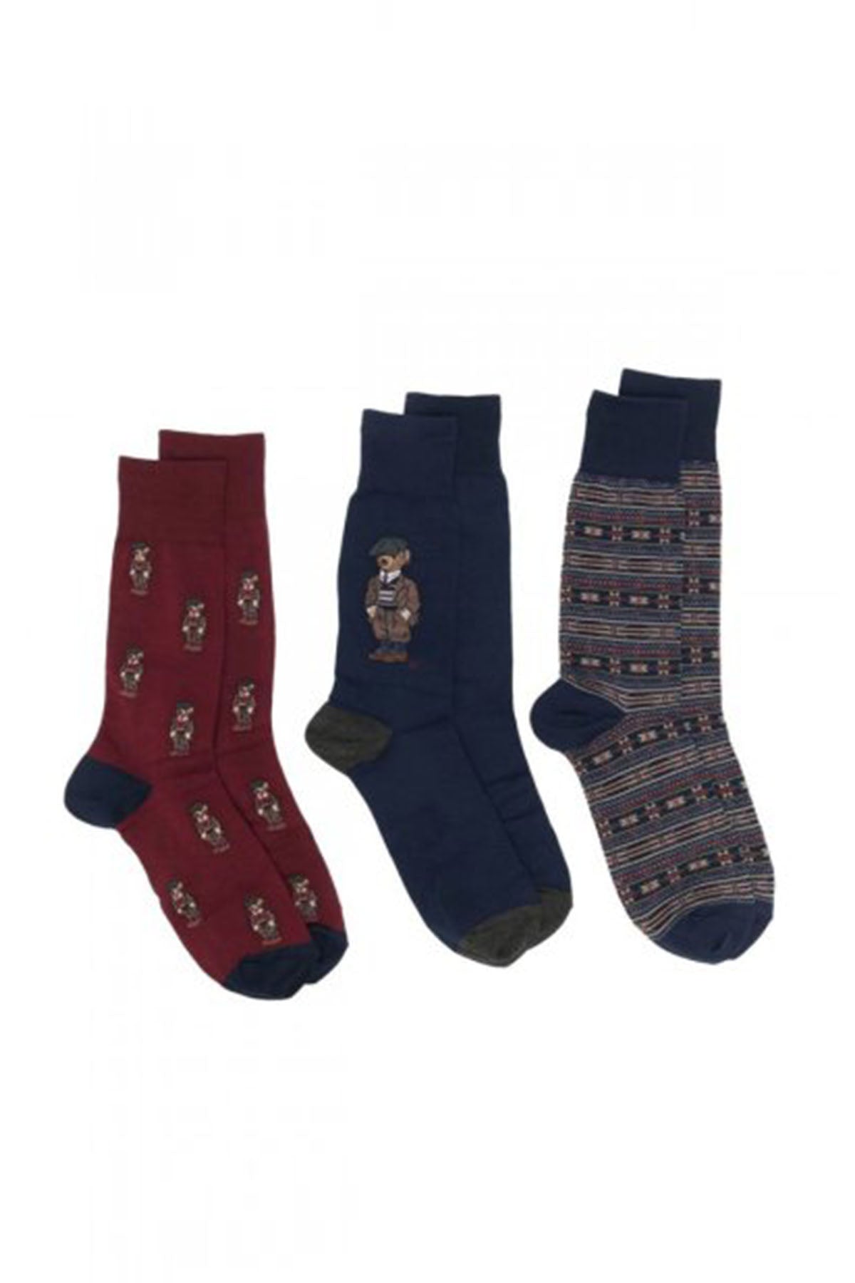 Polo Ralph Lauren 3'lü Paket Polo Bear Çorap-Libas Trendy Fashion Store