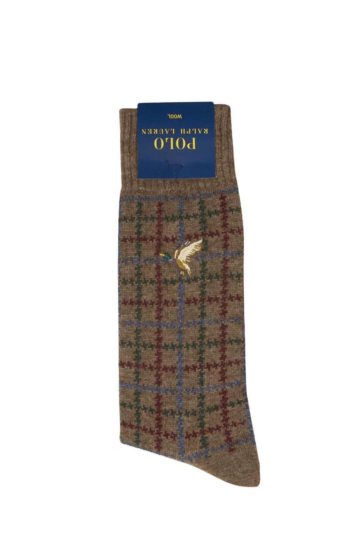 Polo Ralph Lauren Ekose Desenli Logolu Yün Çorap-Libas Trendy Fashion Store