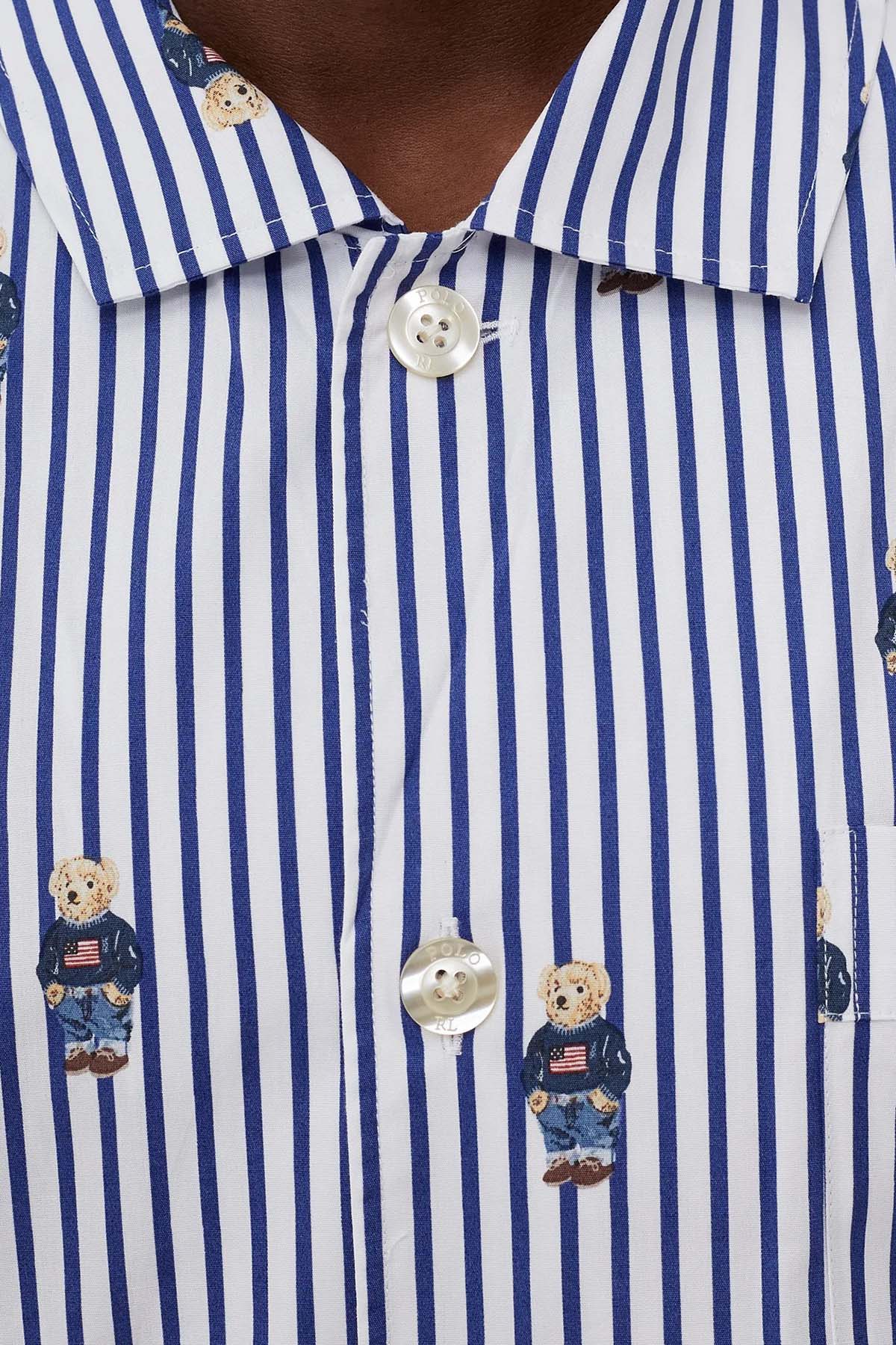 Polo Ralph Lauren Polo Bear Logolu Çizgili Pijama Takımı-Libas Trendy Fashion Store
