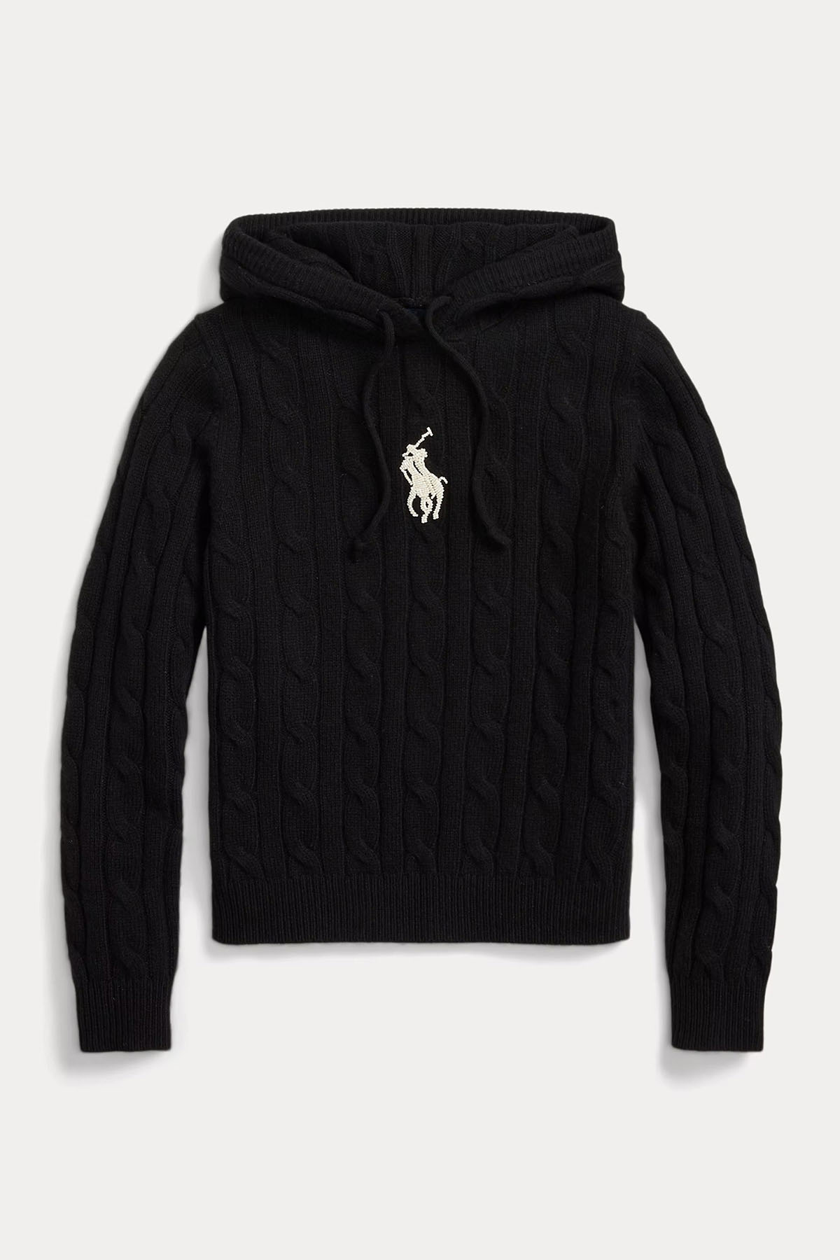 Polo Ralph Lauren Saç Örgü Kapüşonlu Kaşmirli Yün Triko-Libas Trendy Fashion Store