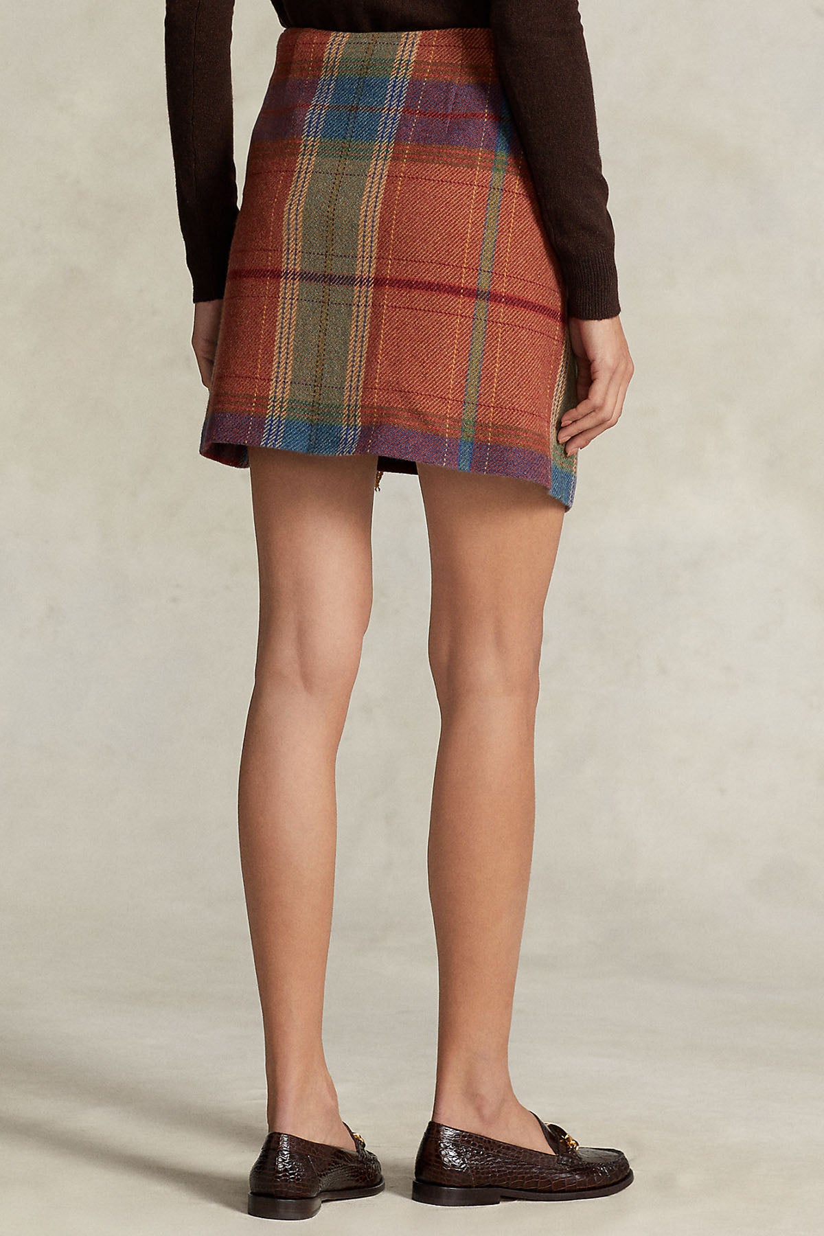 Polo Ralph Lauren Ekoseli Püsküllü Mini Yün Etek-Libas Trendy Fashion Store