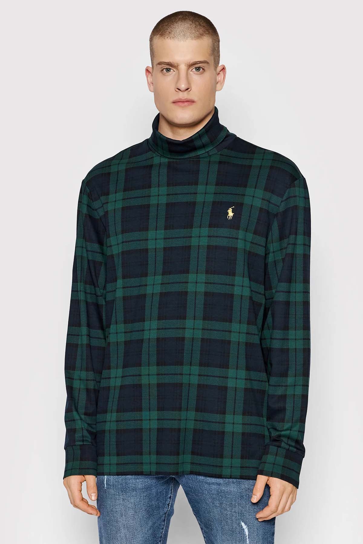 Polo Ralph Lauren Ekose Balıkçı Yaka Uzun Kollu T-shirt-Libas Trendy Fashion Store