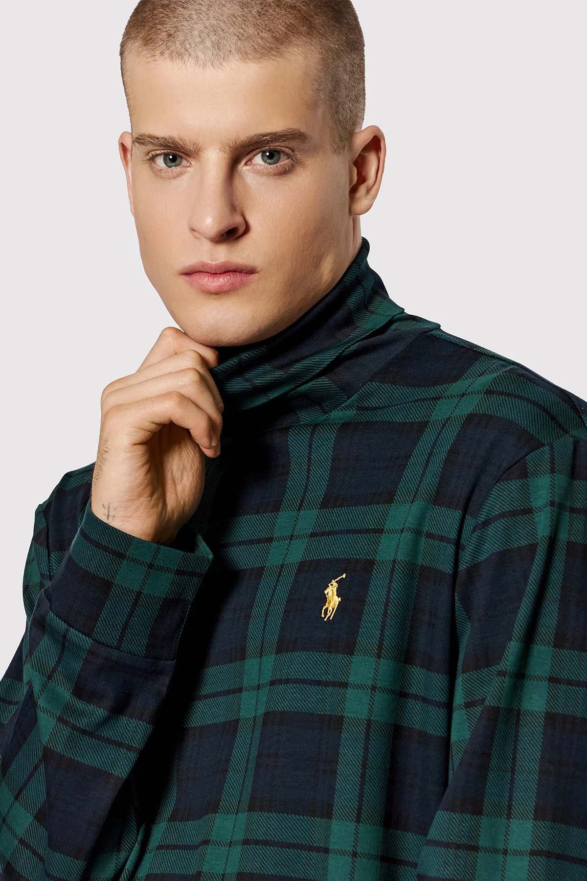 Polo Ralph Lauren Ekose Balıkçı Yaka Uzun Kollu T-shirt-Libas Trendy Fashion Store