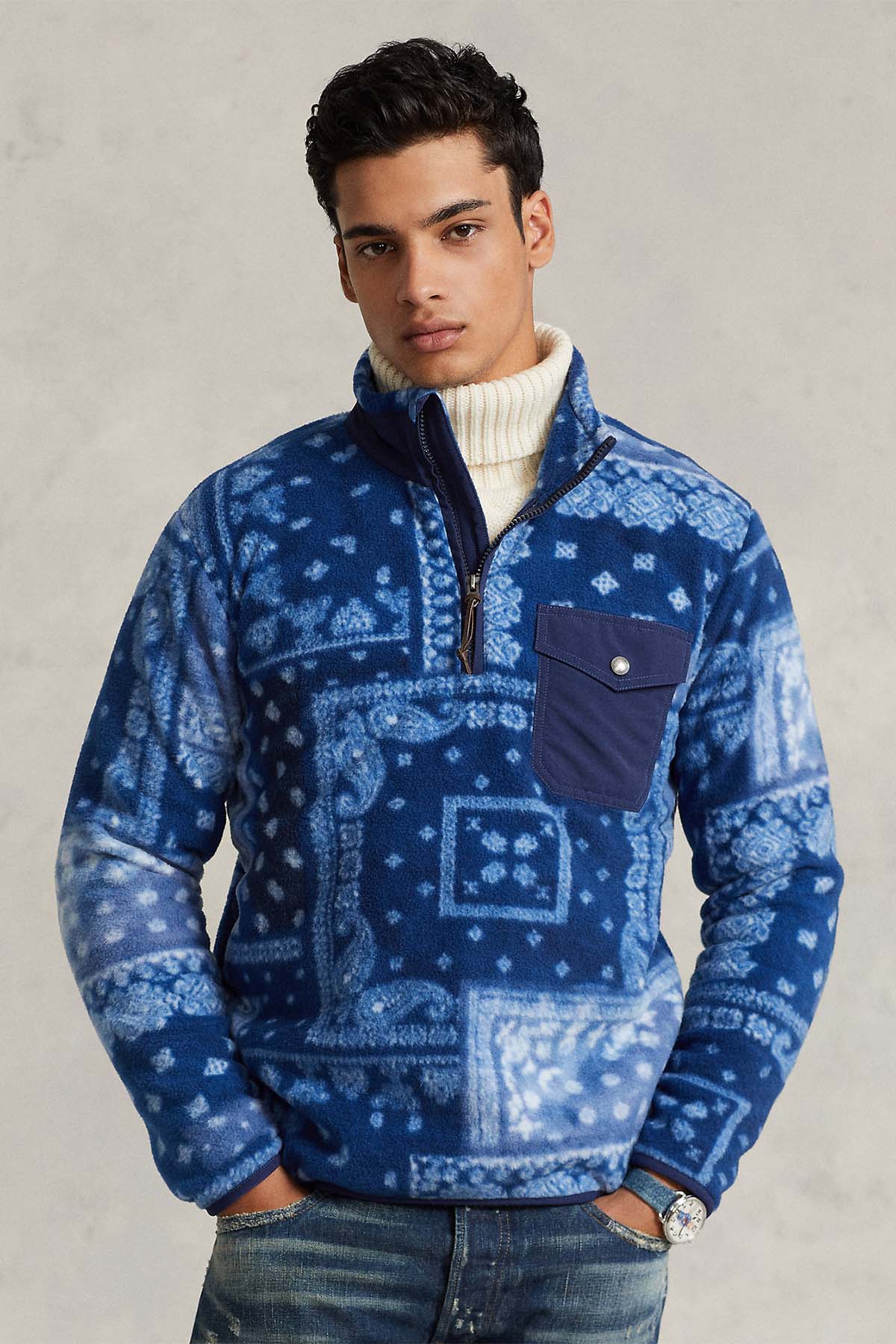 Polo Ralph Lauren Dik Yaka Yarım Fermuarlı Polar Sweatshirt-Libas Trendy Fashion Store