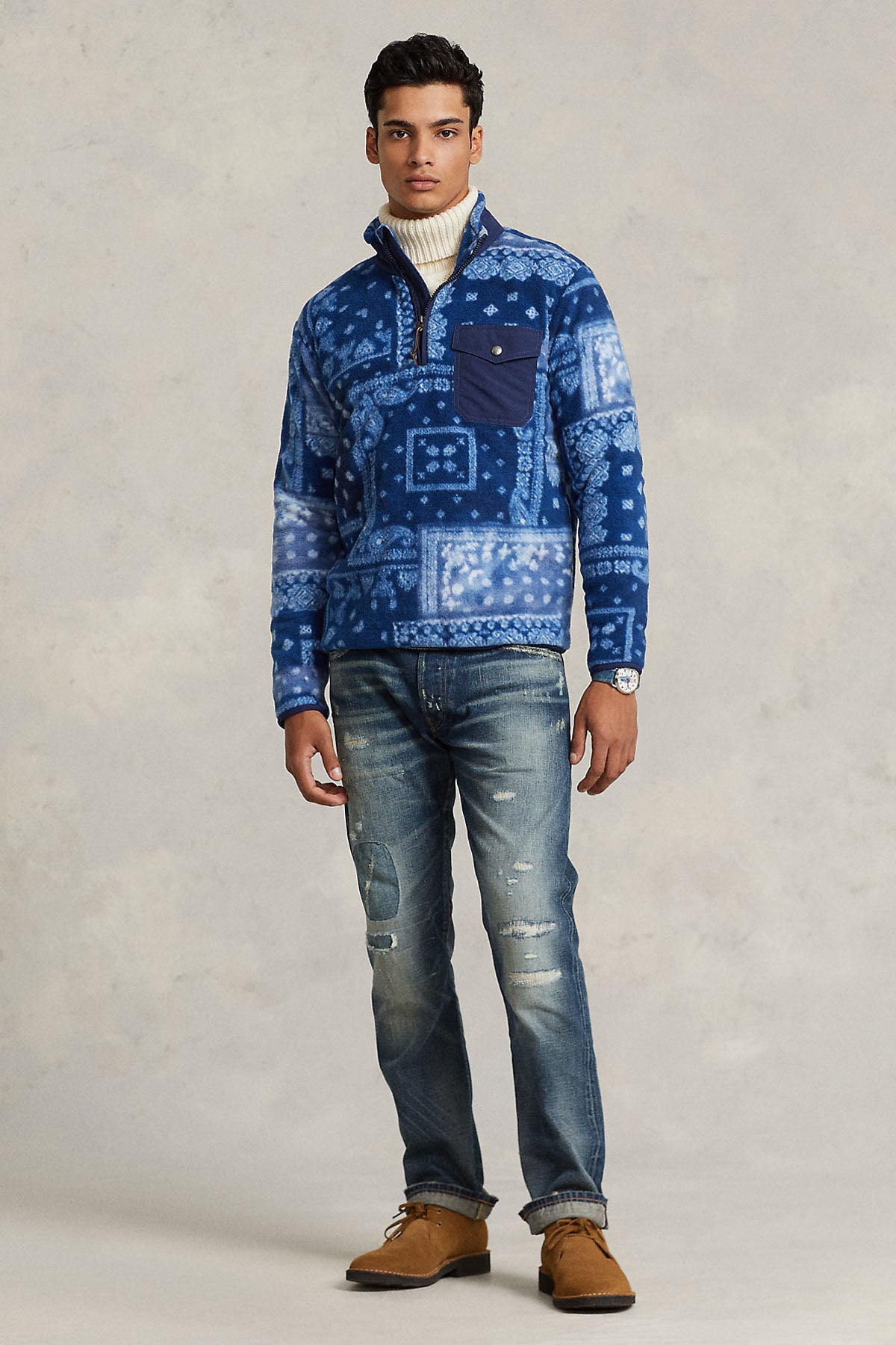 Polo Ralph Lauren Dik Yaka Yarım Fermuarlı Polar Sweatshirt-Libas Trendy Fashion Store