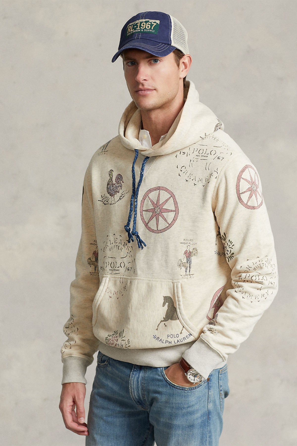 Polo Ralph Lauren Desenli Kapüşonlu Sweatshirt-Libas Trendy Fashion Store