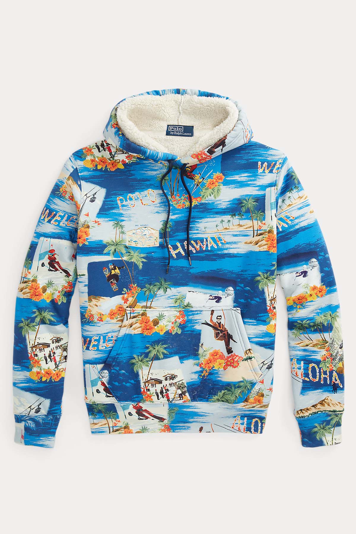 Polo Ralph Lauren İçi Polarlı Desenli Kapüşonlu Sweatshirt-Libas Trendy Fashion Store