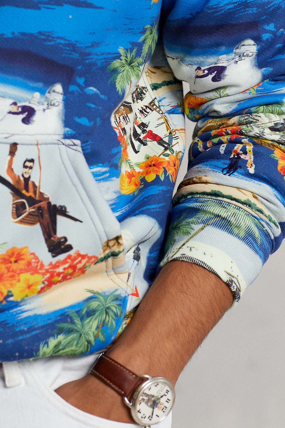 Polo Ralph Lauren İçi Polarlı Desenli Kapüşonlu Sweatshirt-Libas Trendy Fashion Store