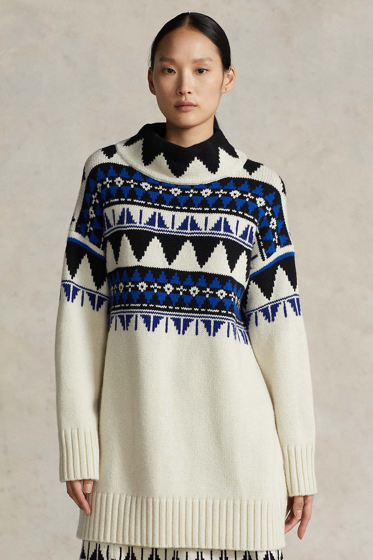 Polo Ralph Lauren Fair Isle Desen Kaşmirli Yün Örgü Triko-Libas Trendy Fashion Store