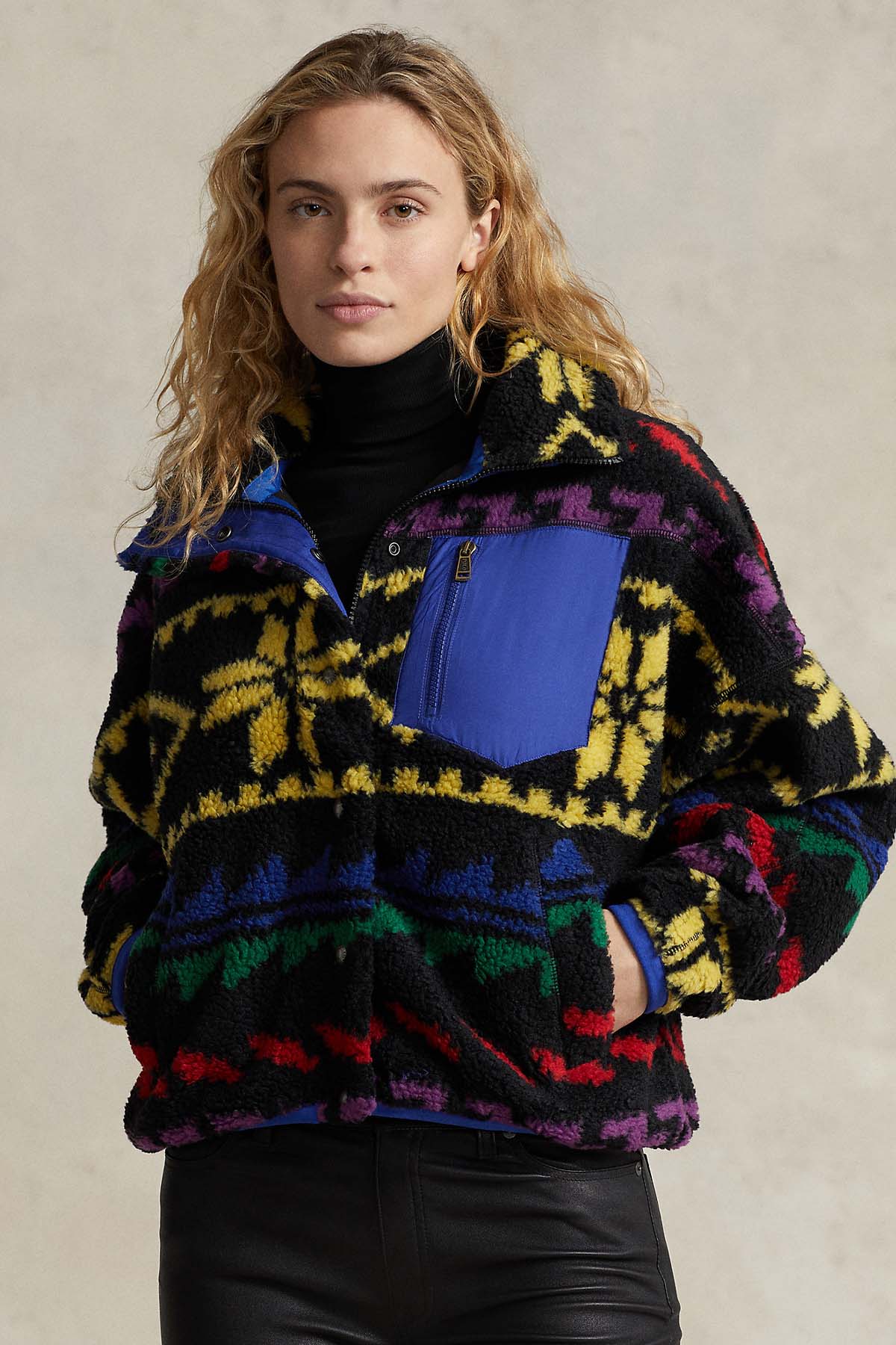 Polo Ralph Lauren Fair Isle Desenli Polar Sweatshirt Ceket-Libas Trendy Fashion Store