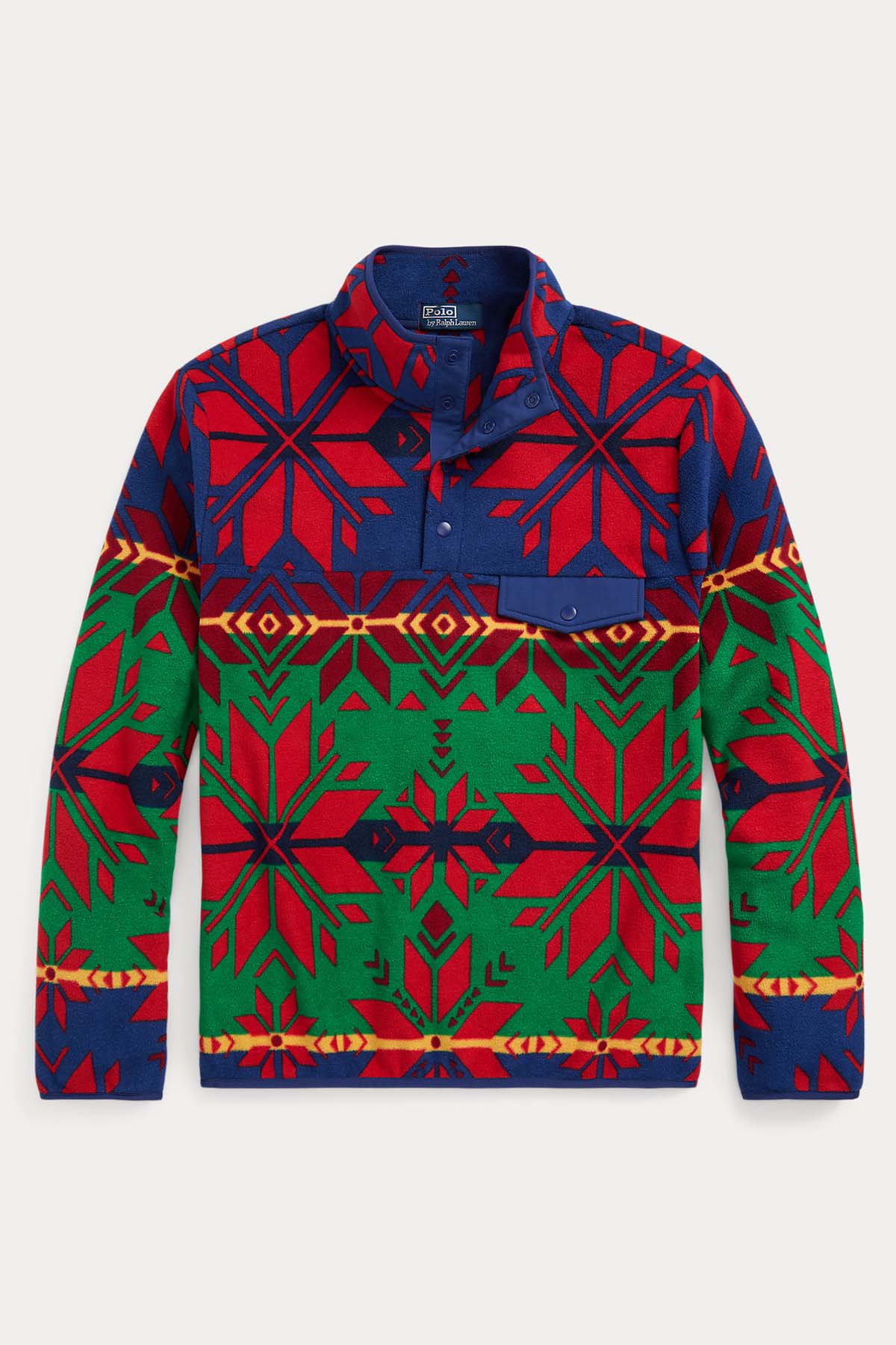 Polo Ralph Lauren Fair Isle Desenli Dik Yaka Polar Sweatshirt-Libas Trendy Fashion Store