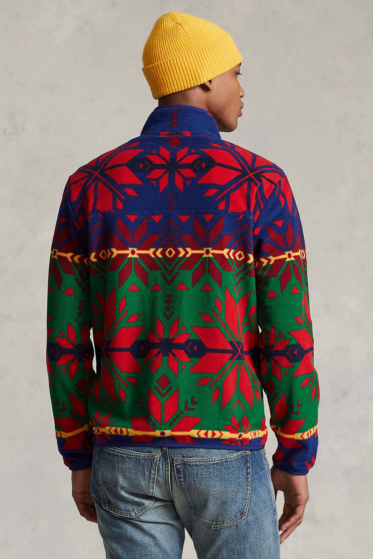 Polo Ralph Lauren Fair Isle Desenli Dik Yaka Polar Sweatshirt-Libas Trendy Fashion Store